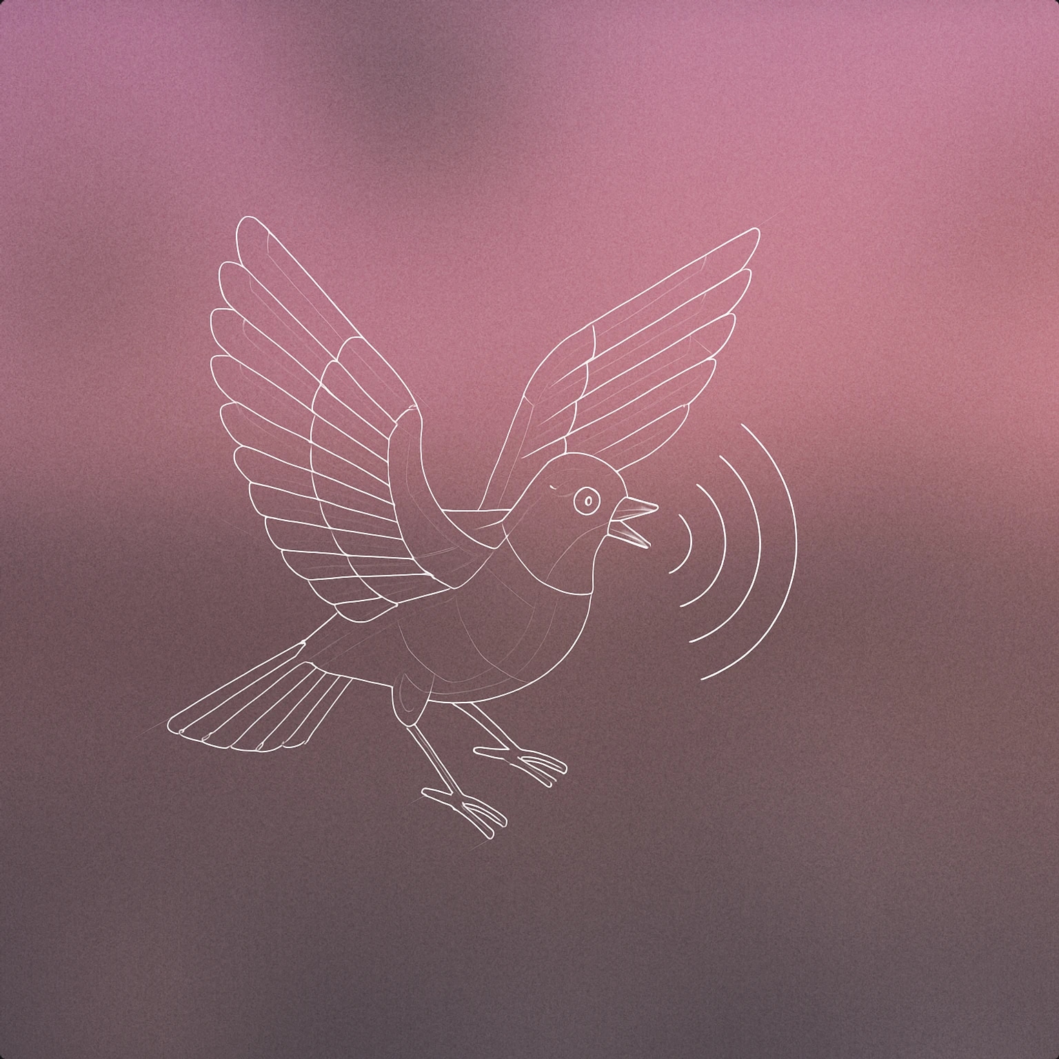 Cover of A stylized bird with open wings, emitting a visible soundwave arc from its beak for Flying sound effects