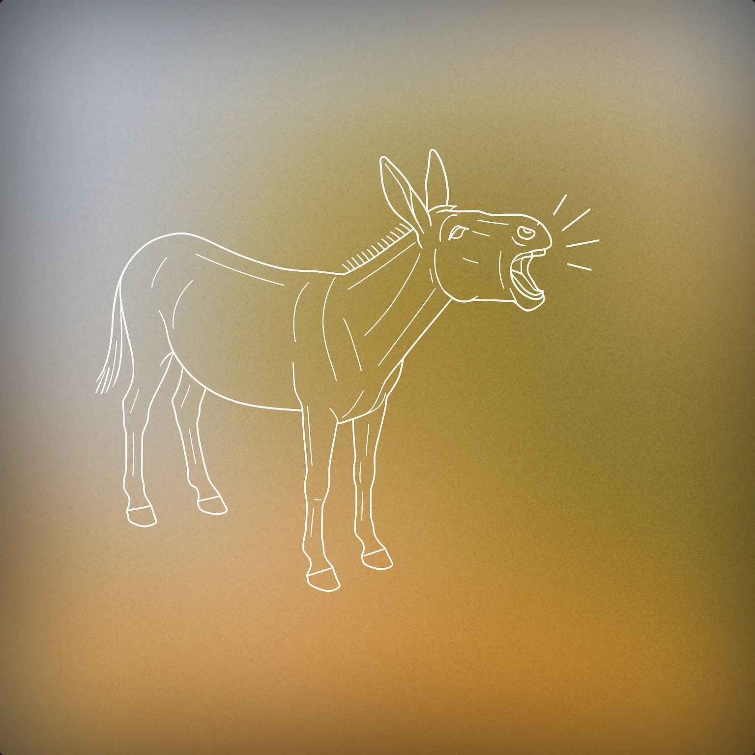Cover of donkey braying with stylized sound lines emanating from its open mouth for Donkey sound effects