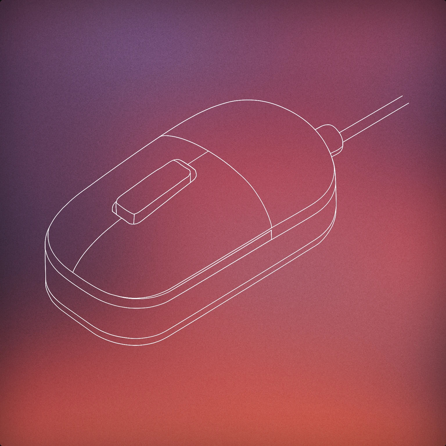Cover of computer mouse with a single raised button for Clicking sound effects