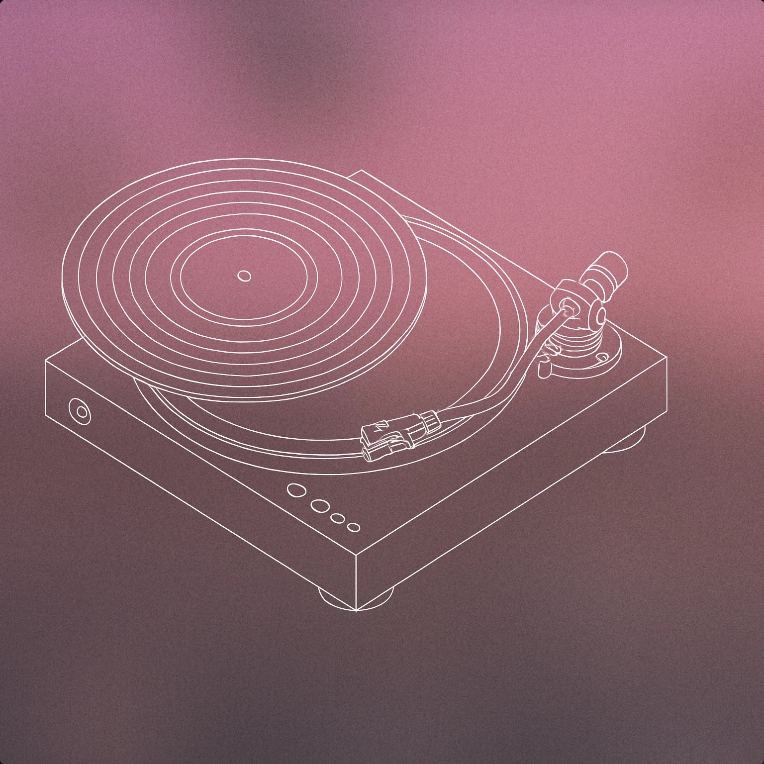 Cover of vinyl record partially sliding off a turntable for Drift sound effects