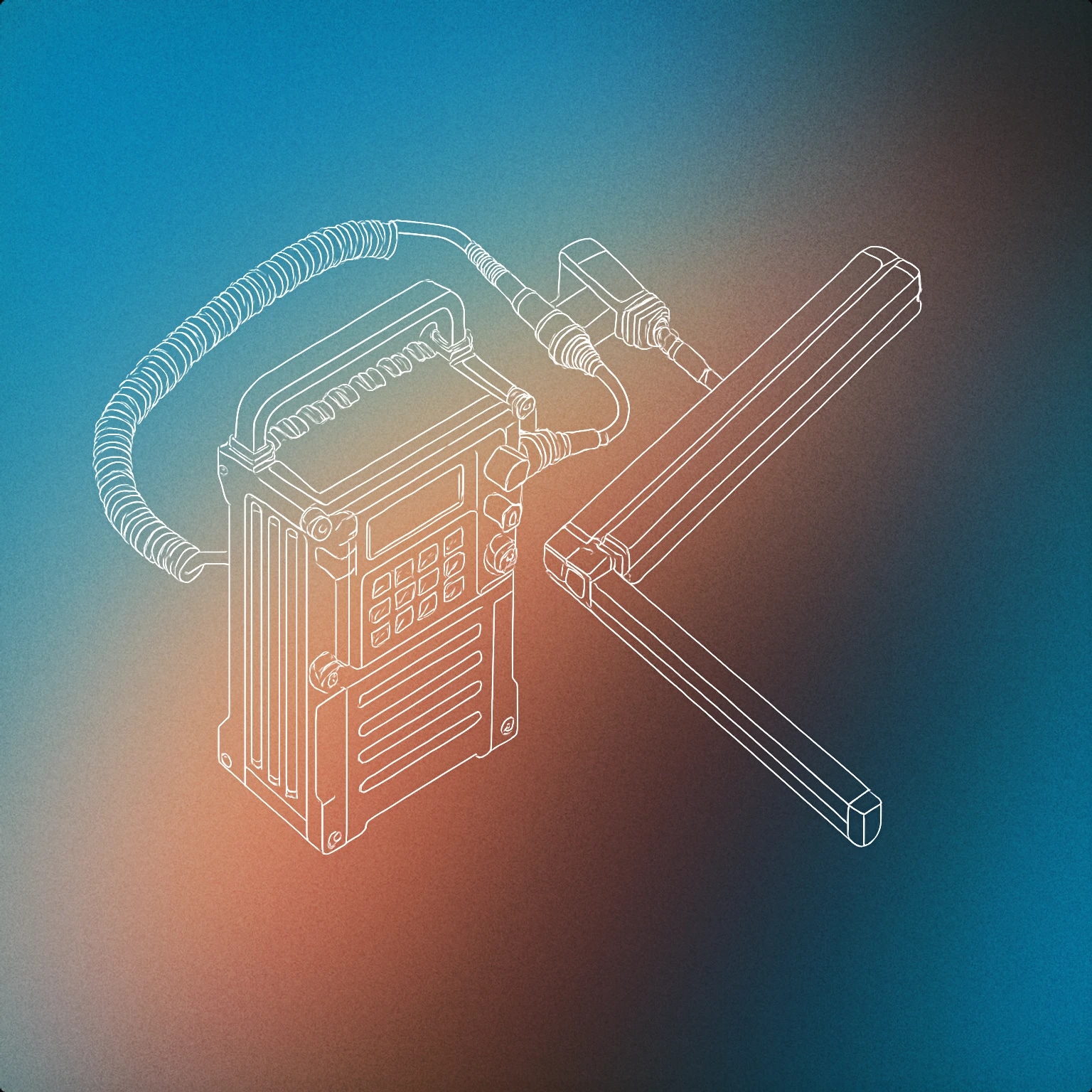 Cover of Field Radio Unit with Folded Antenna for Military Radio sound effects