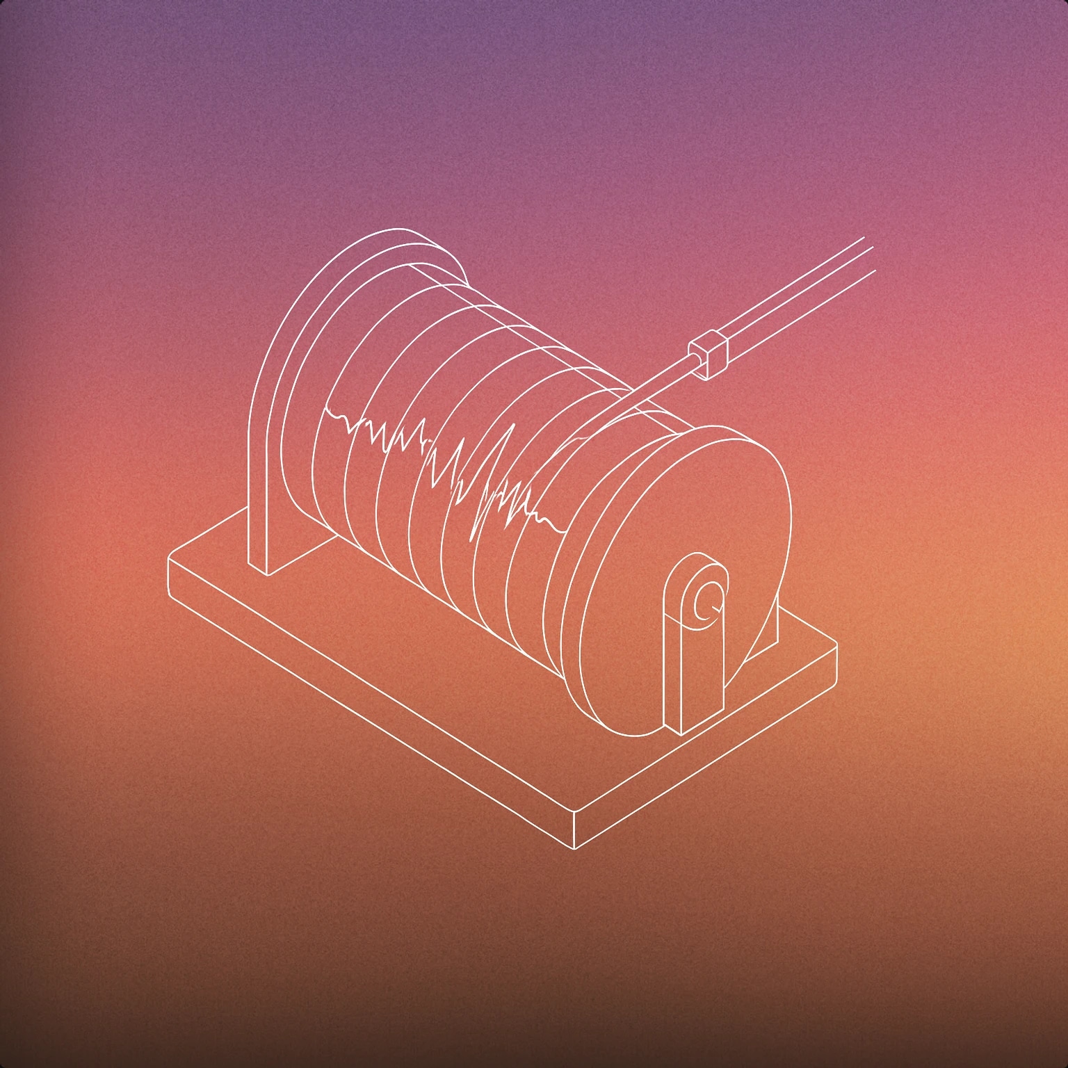 Cover of A seismograph needle tracing a jagged line on a paper drum for Rumbling sound effects