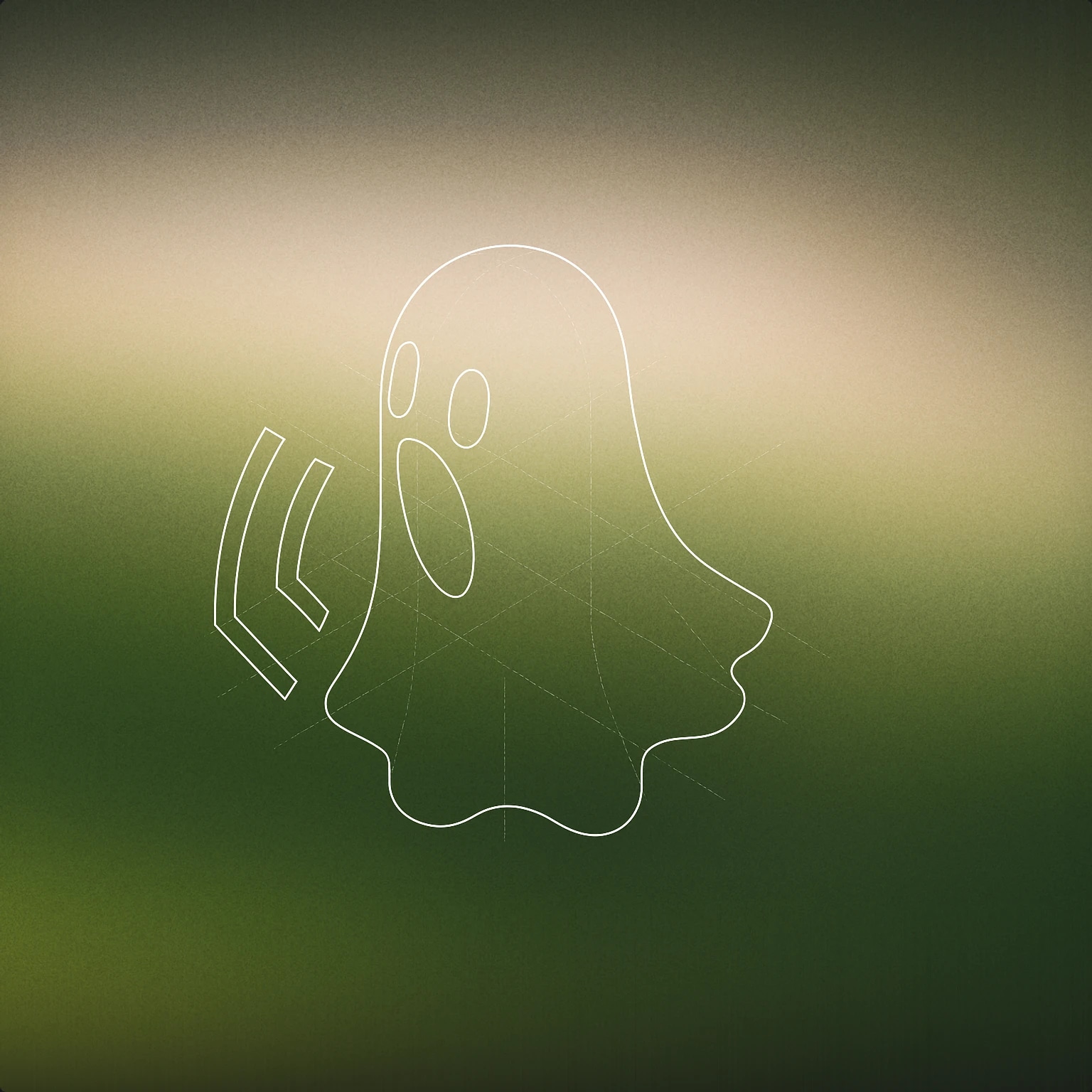 Cover of a stylized ghost with an open mouth emitting a visible soundwave for Boo sound effects