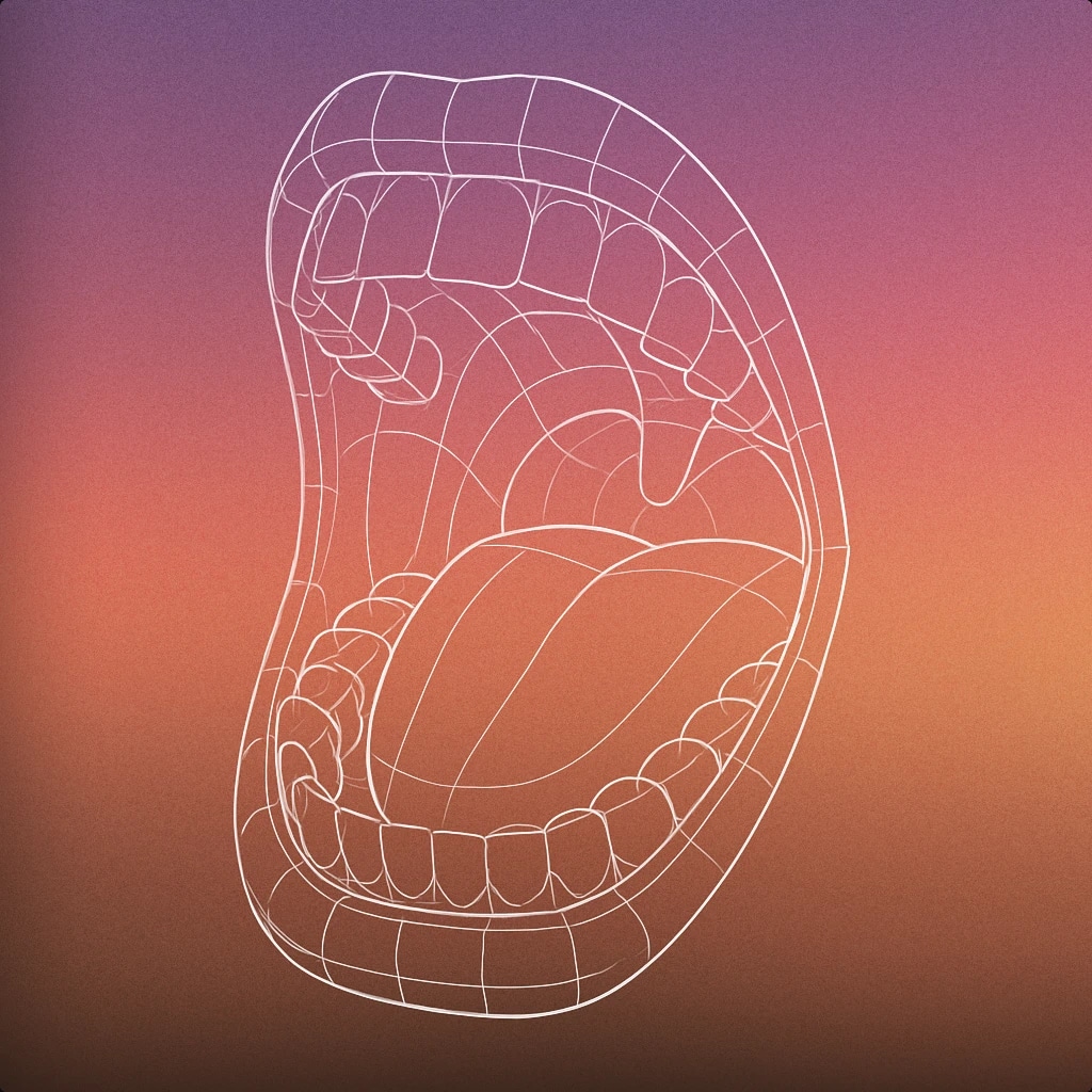 Cover of A stylized open mouth with visible teeth and tongue, shown in a dynamic, wide-open position to convey a powerful scream for Male Scream sound effects