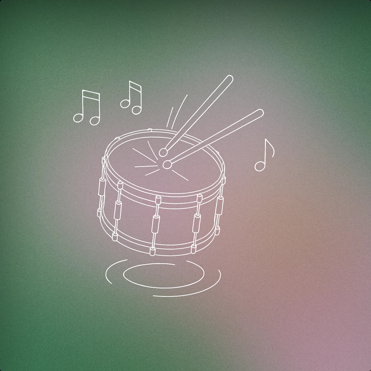 Cover of A stylized bouncing drum with music notes surrounding it for Upbeat sound effects