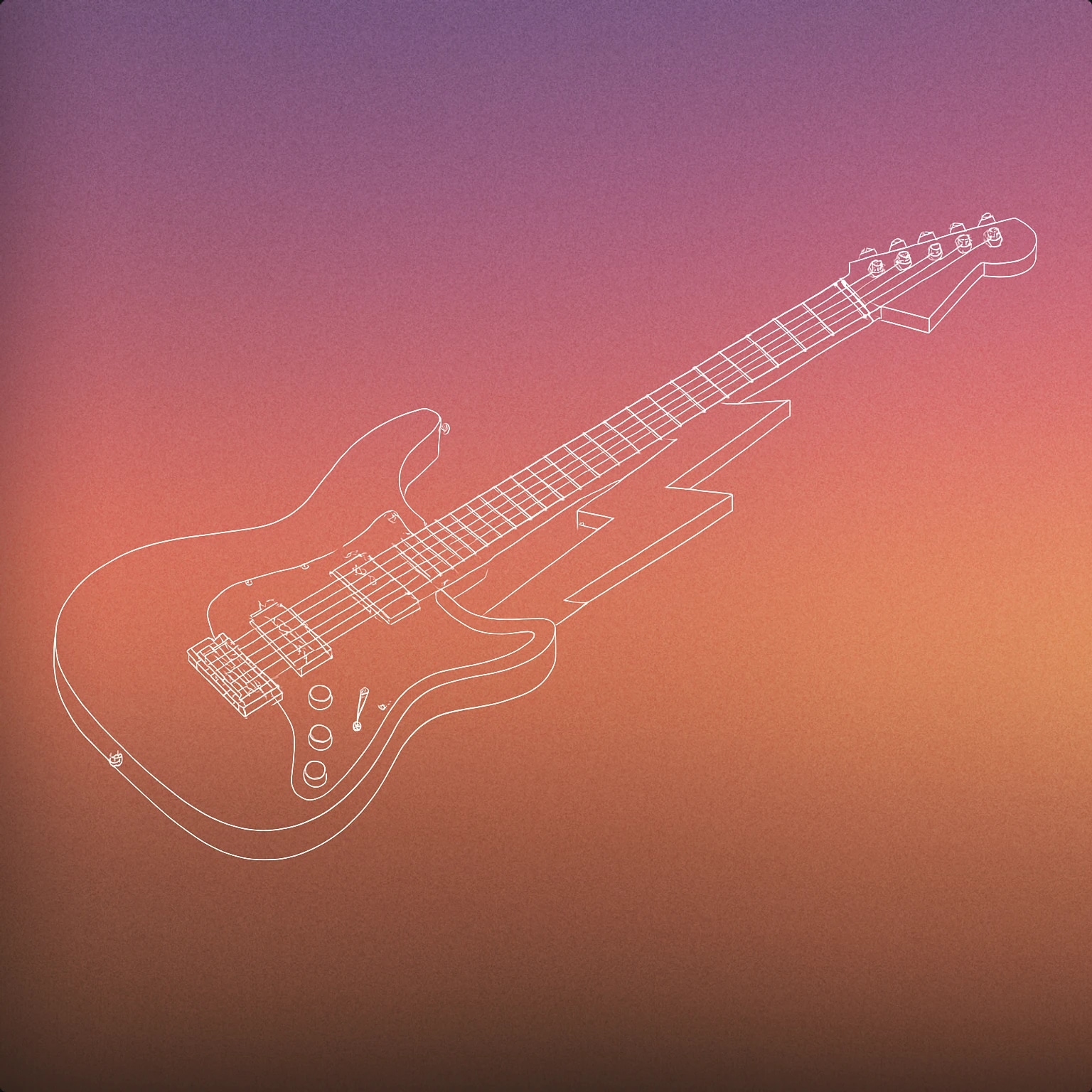 Cover of A stylized handheld electric guitar with a visible lightning-shaped fretboard for Lightning sound effects