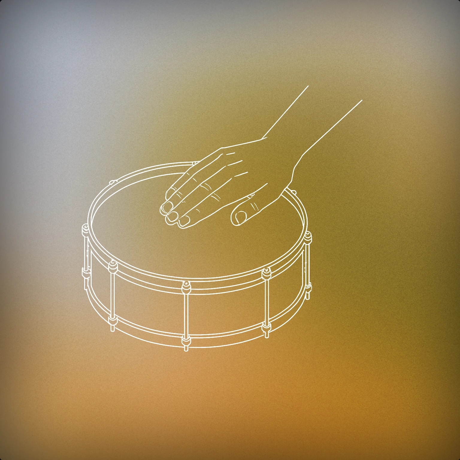 Cover of hand striking a smooth, round drum surface for Spank sound effects