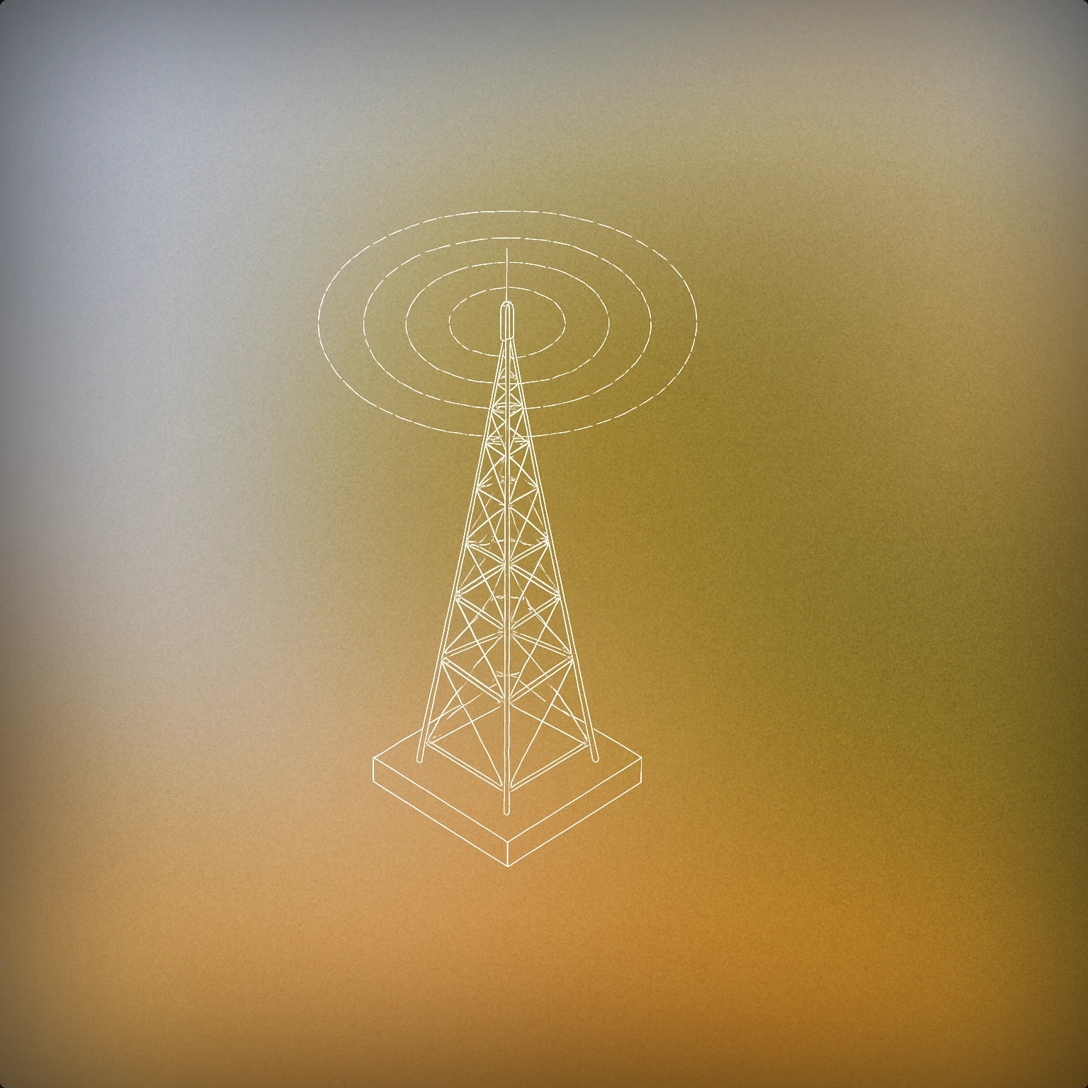 Cover of radio tower with circular broadcast lines for News sound effects