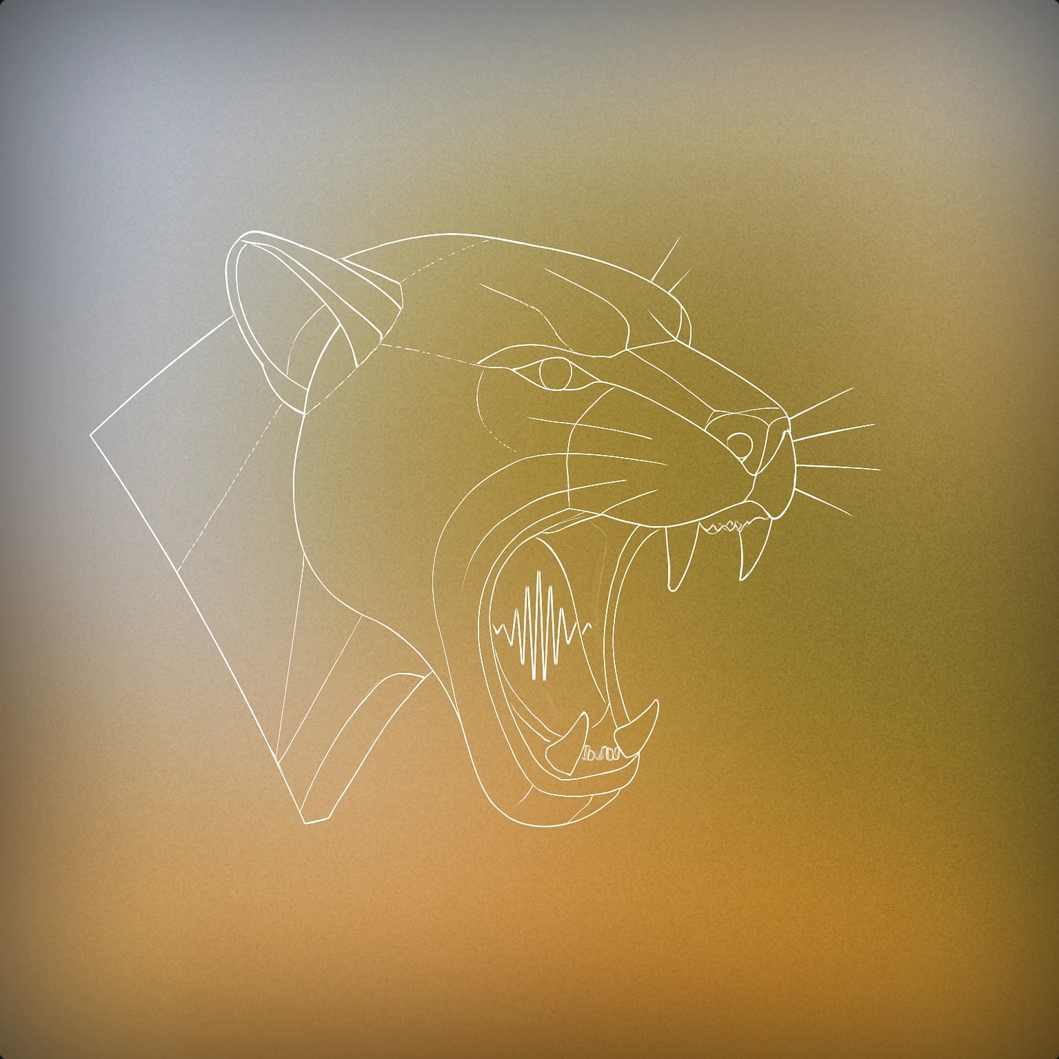 Cover of A panther's head with its mouth open, stylized so that the open mouth forms a subtle soundwave pattern for Panther sound effects