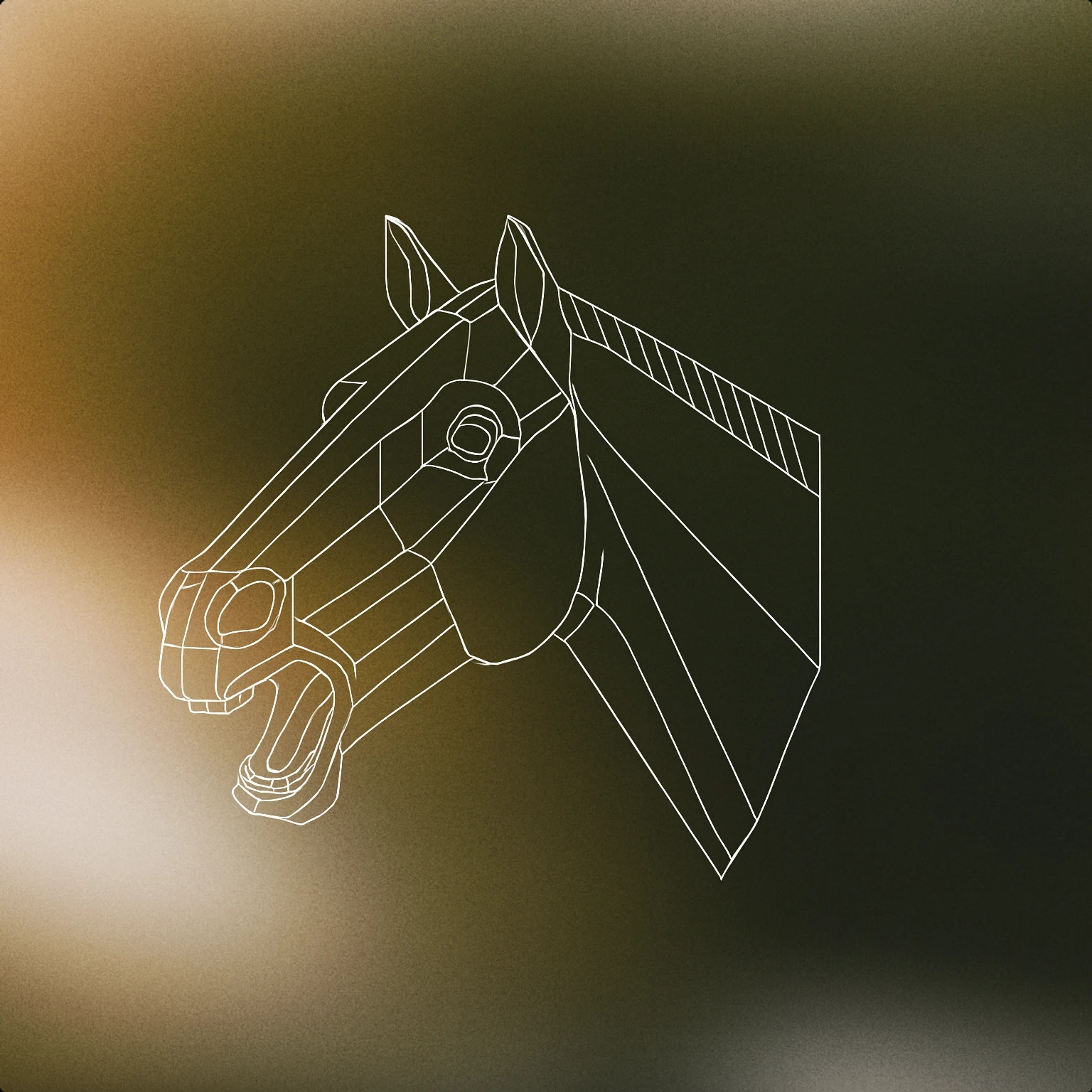 Cover of a stylized horse head with an open mouth for Horse Neigh sound effects