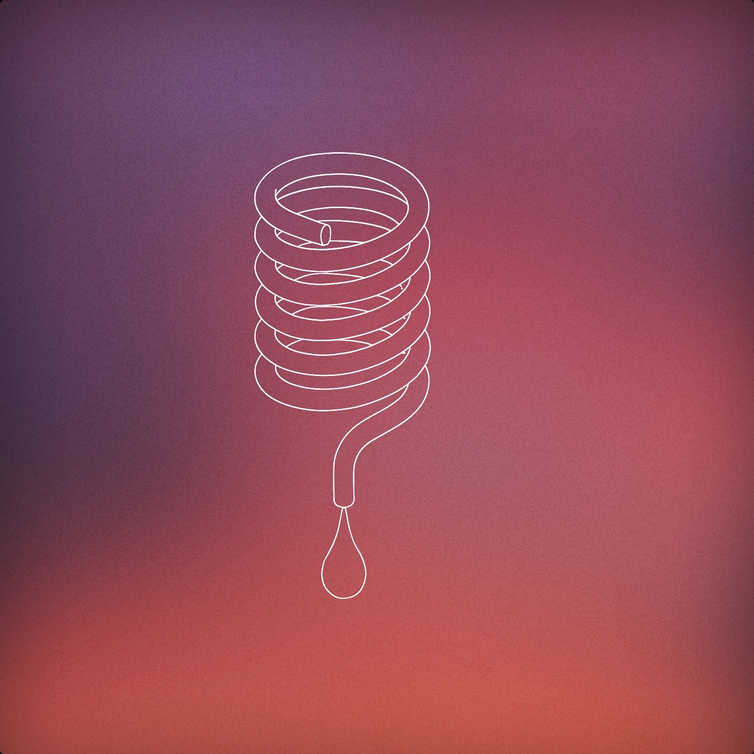 Cover of a tightly coiled spring with a single droplet hanging from its tip for Suspense sound effects