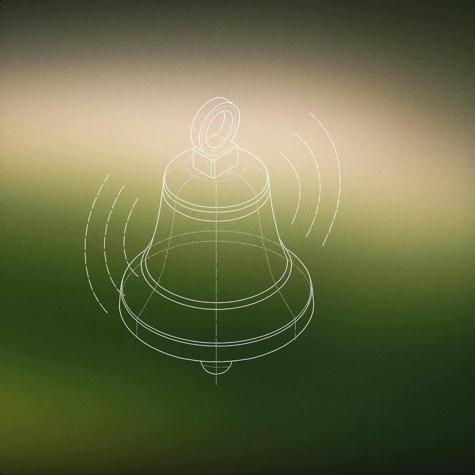 Cover of a stylized bell with sound lines radiating from it for Logo Jingle sound effects