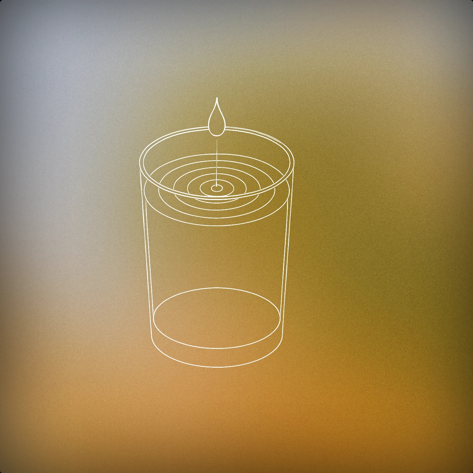 Cover of a glass with a single droplet falling into it, creating a ripple for Drinking sound effects