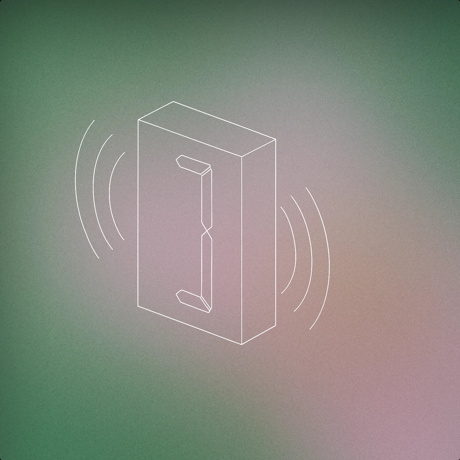 Cover of Minimalist digital LED display showing the number '1' with subtle soundwave lines radiating from it for Number sound effects