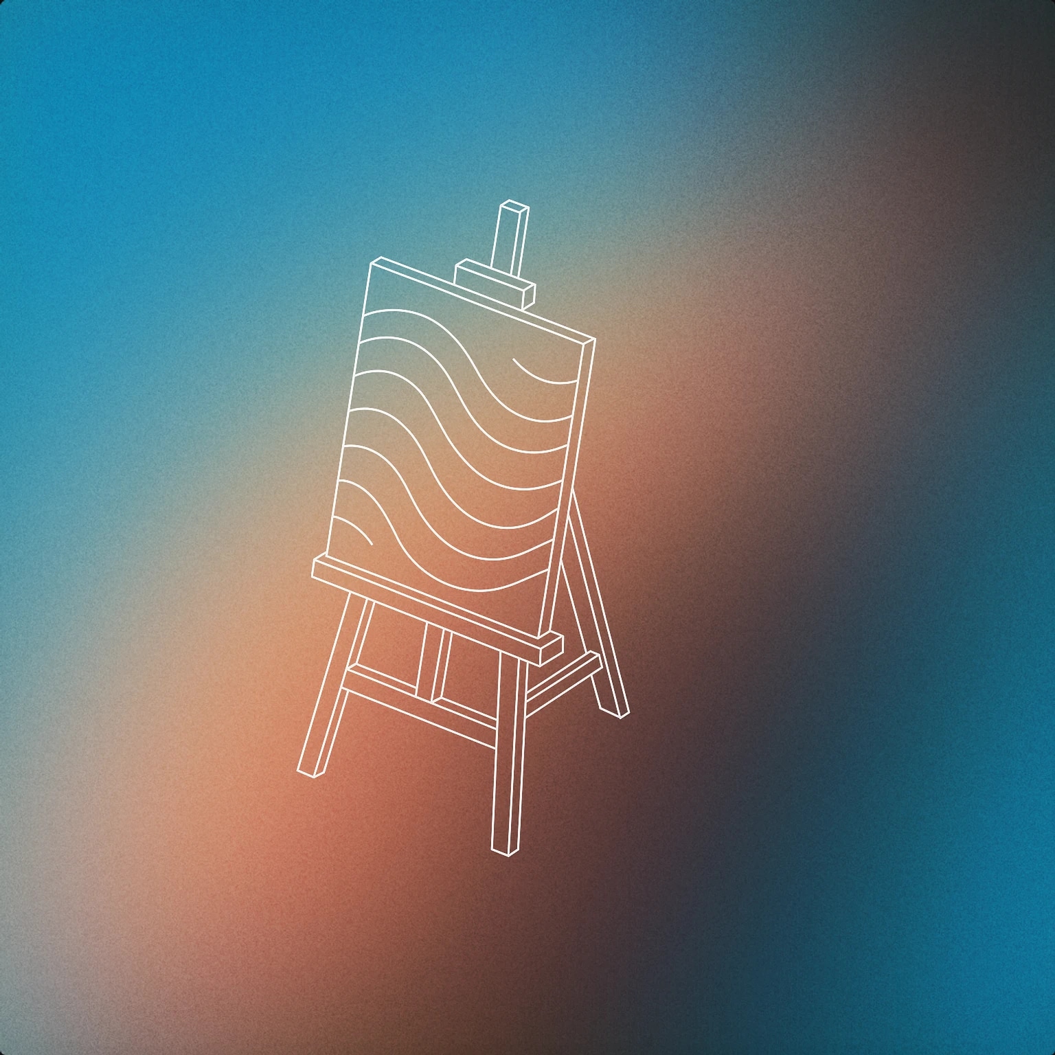 Cover of A painter’s easel holding a stylized canvas with subtle abstract groove patterns resembling gentle sound waves for Painting sound effects