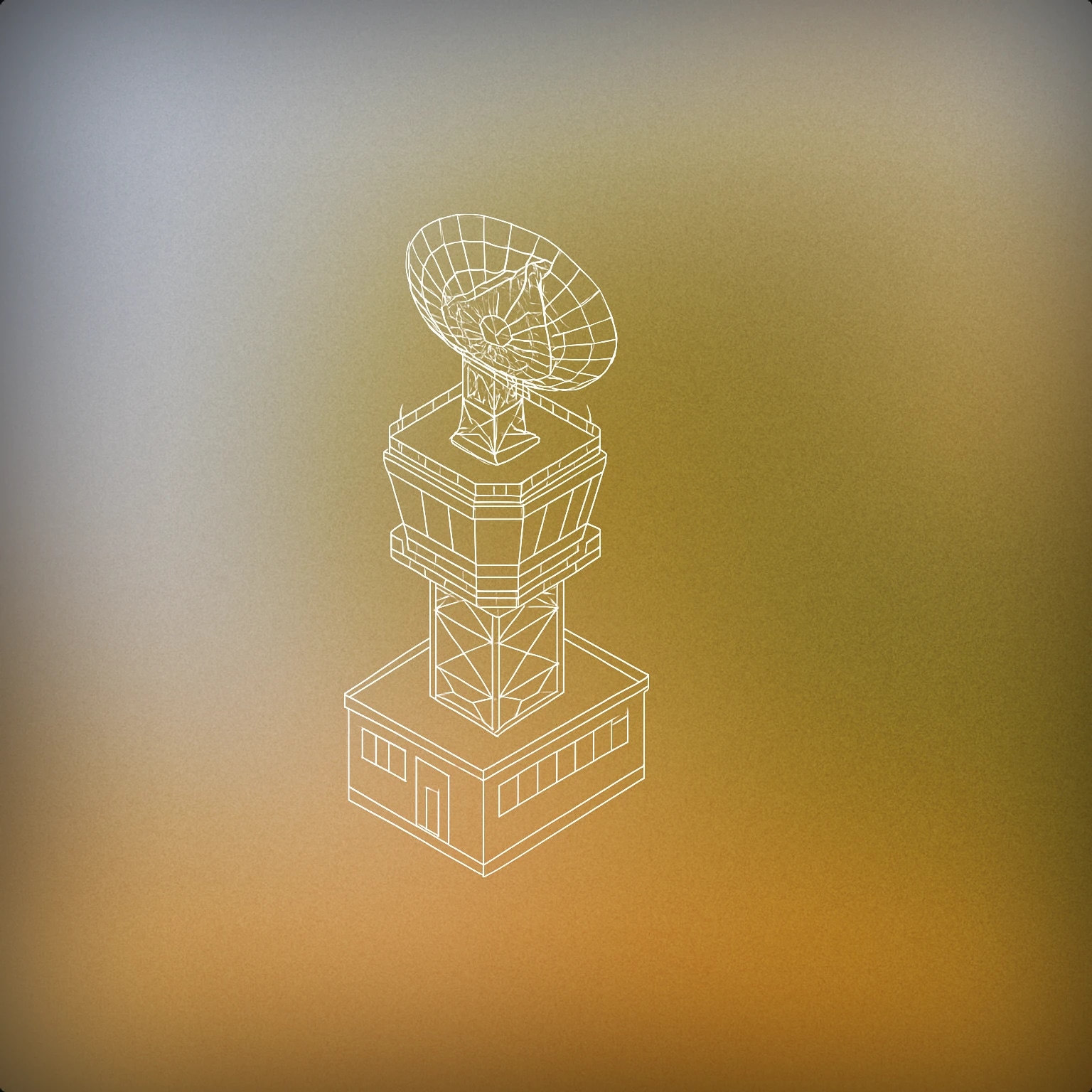 Cover of Air traffic control tower with a large satellite dish on top for Airport sound effects