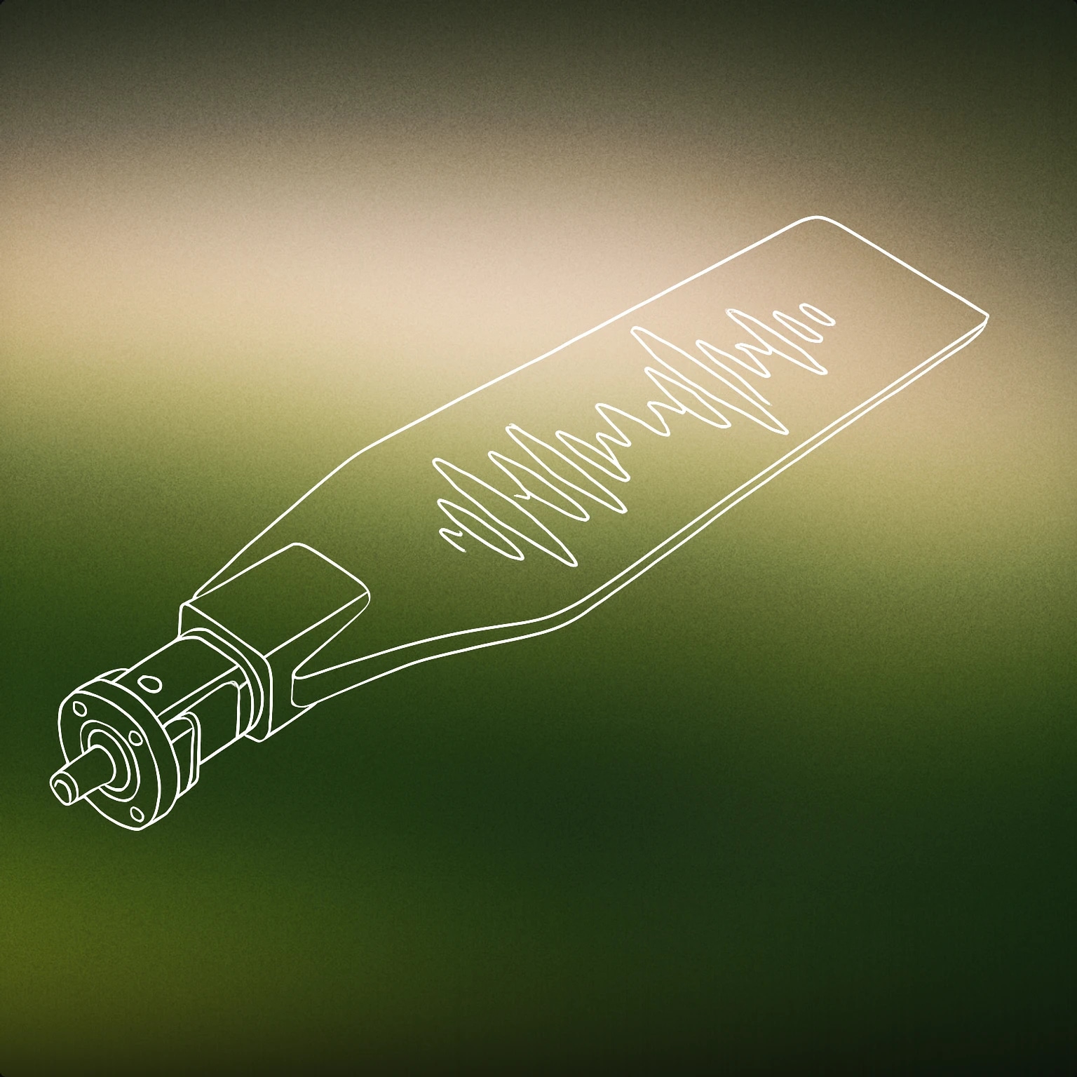 Cover of rotor blade with embedded stylized soundwave cutouts for Heli sound effects