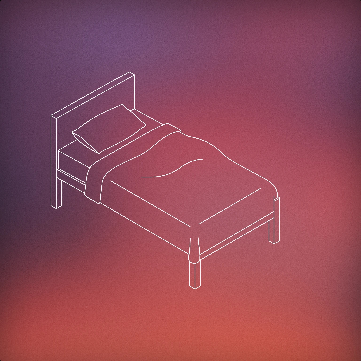 Cover of A simple bed with a pillow and a gently rising and falling blanket to suggest breathing for Snoring sound effects