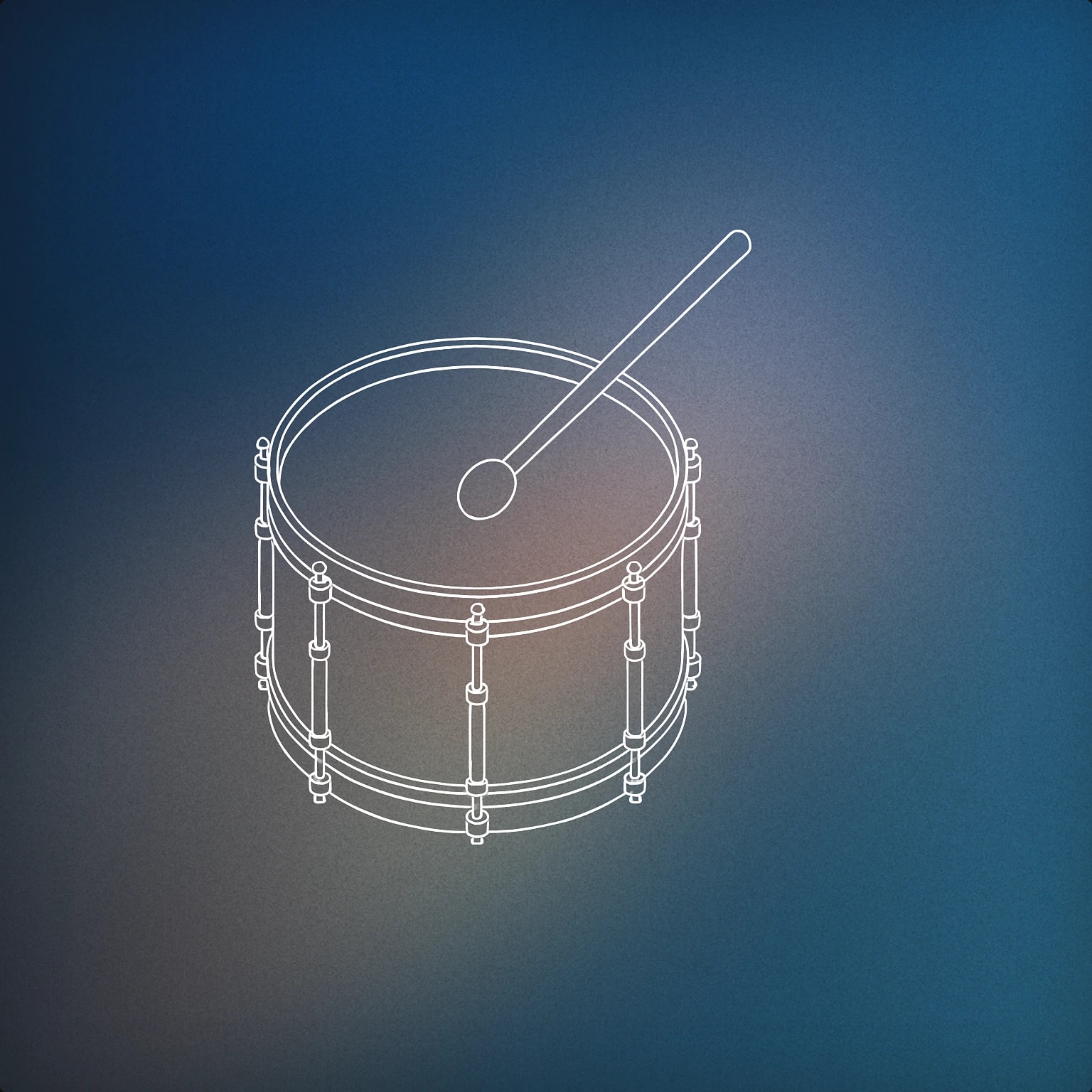 Cover of a single drum with a visible mallet striking its surface for Hit sound effects