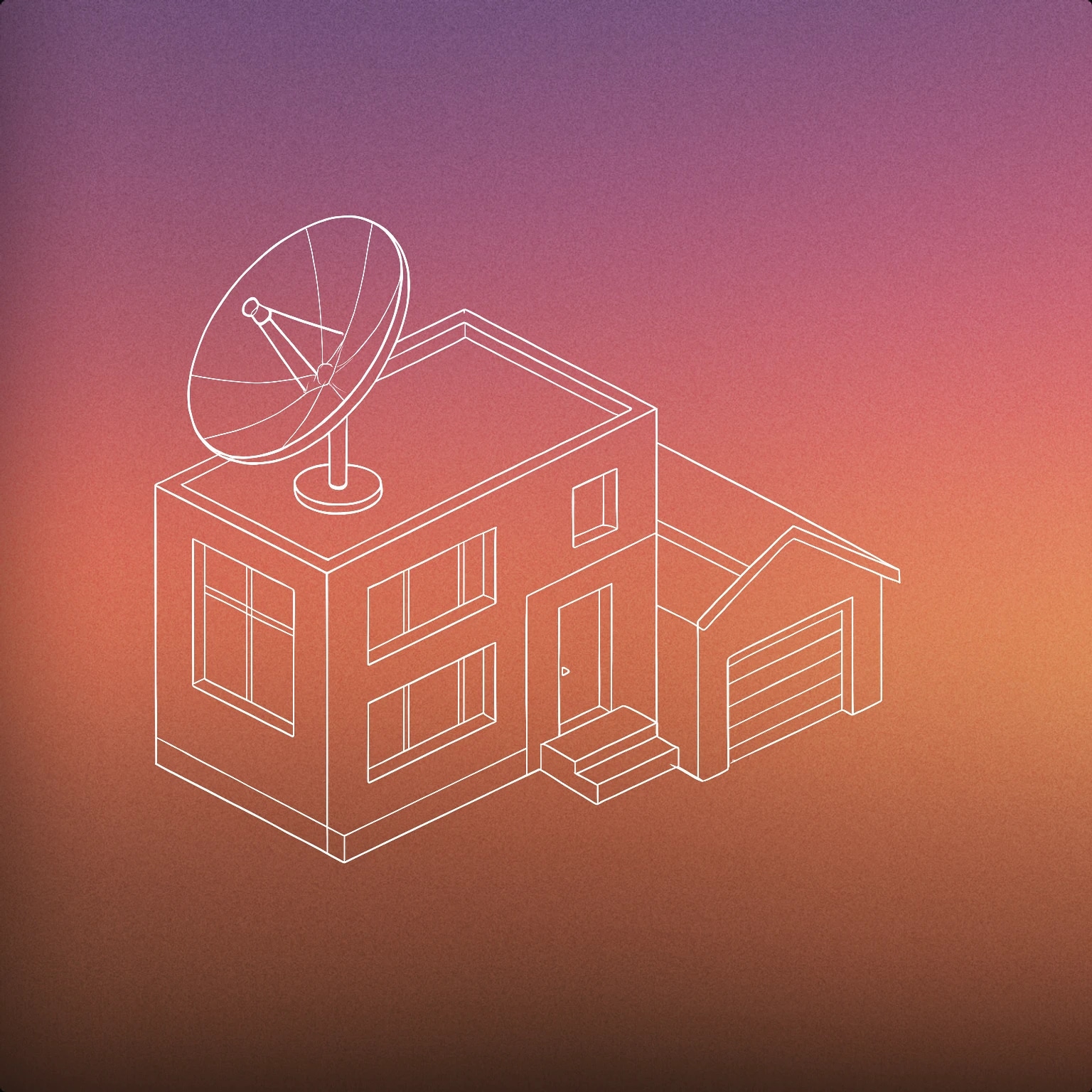 Cover of A modern home with a prominent, stylized satellite dish on the roof for Residential sound effects