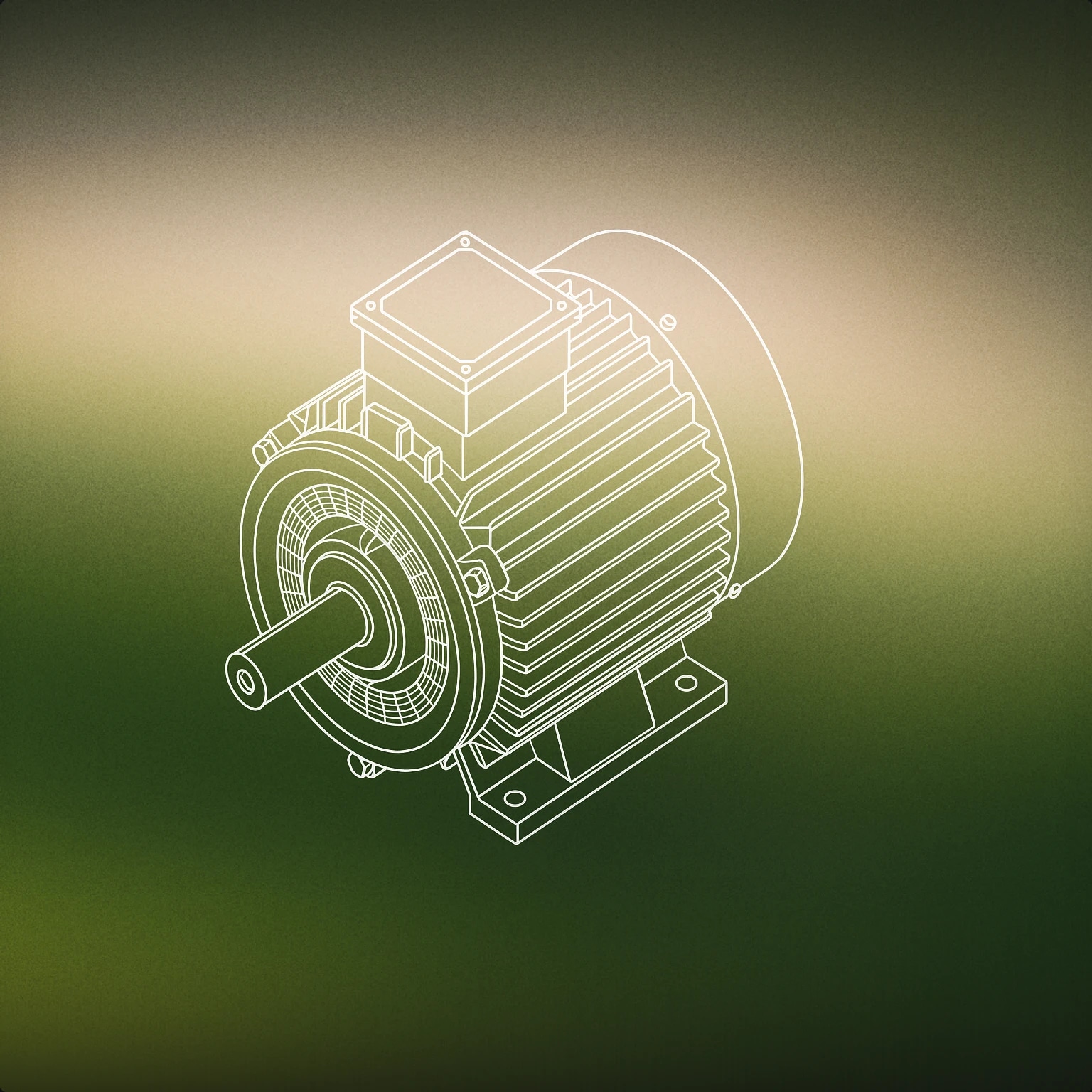 Cover of rotating electric motor with visible rotor and stator for Motor sound effects