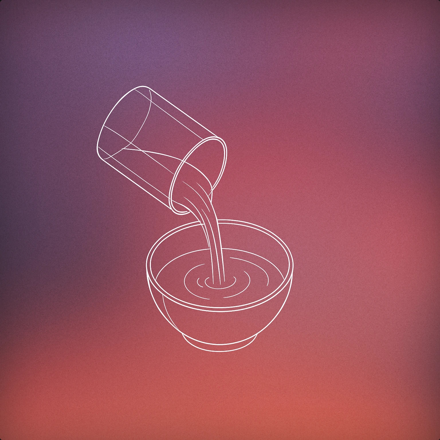 Cover of A tilted glass pouring a stream of liquid into a round bowl for Pouring Water sound effects