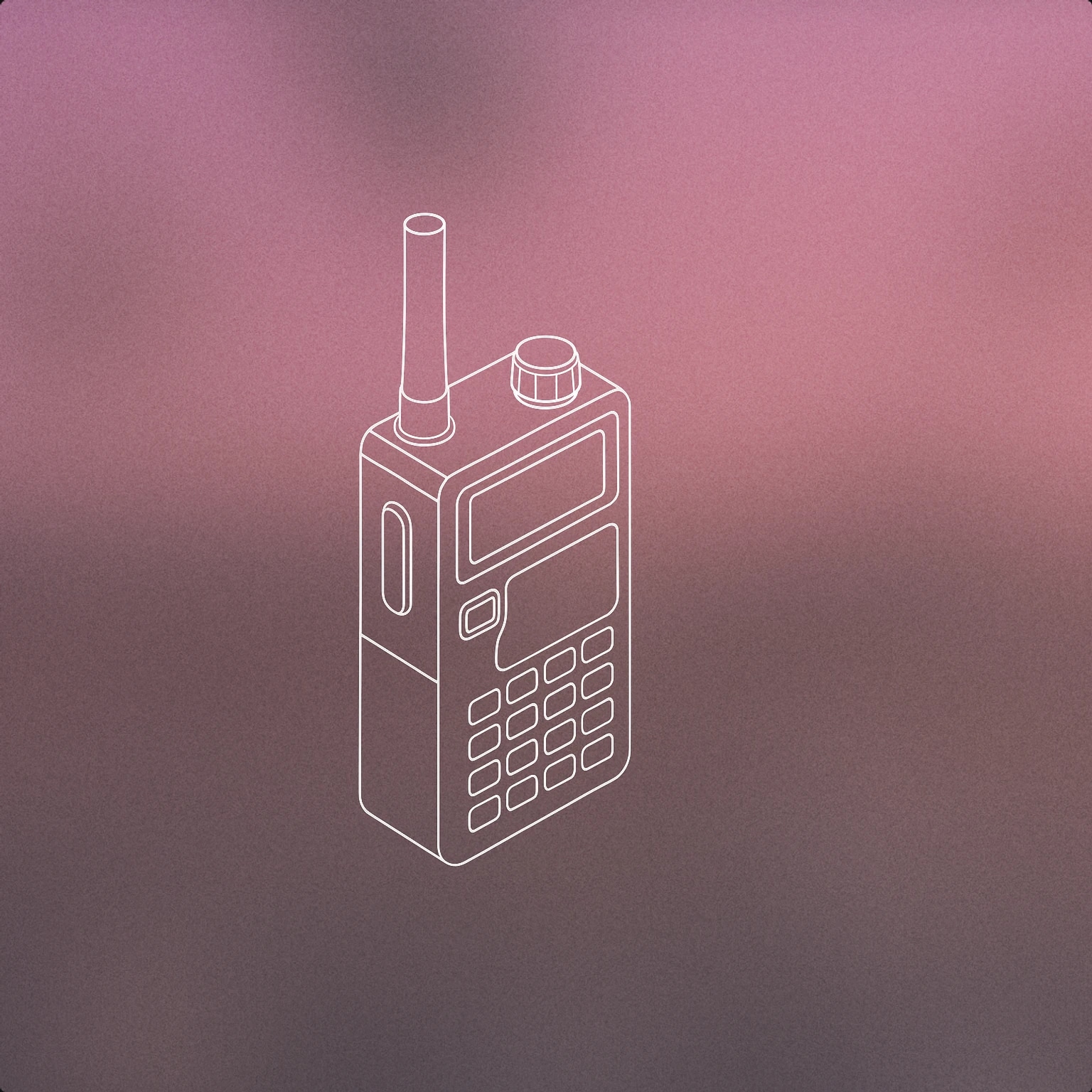 Cover of Handheld radio device with a visible antenna and a single button for Transceiver sound effects