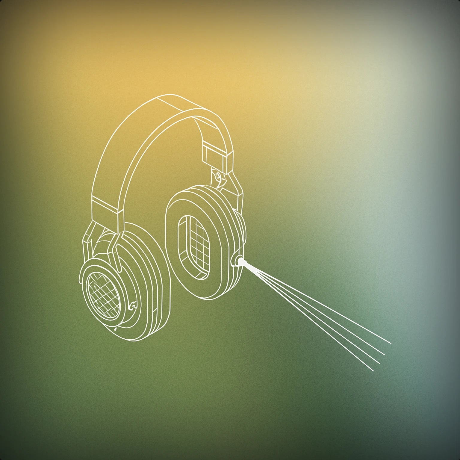 Cover of a futuristic headphone emitting a single beam from one earpiece for Lazer sound effects