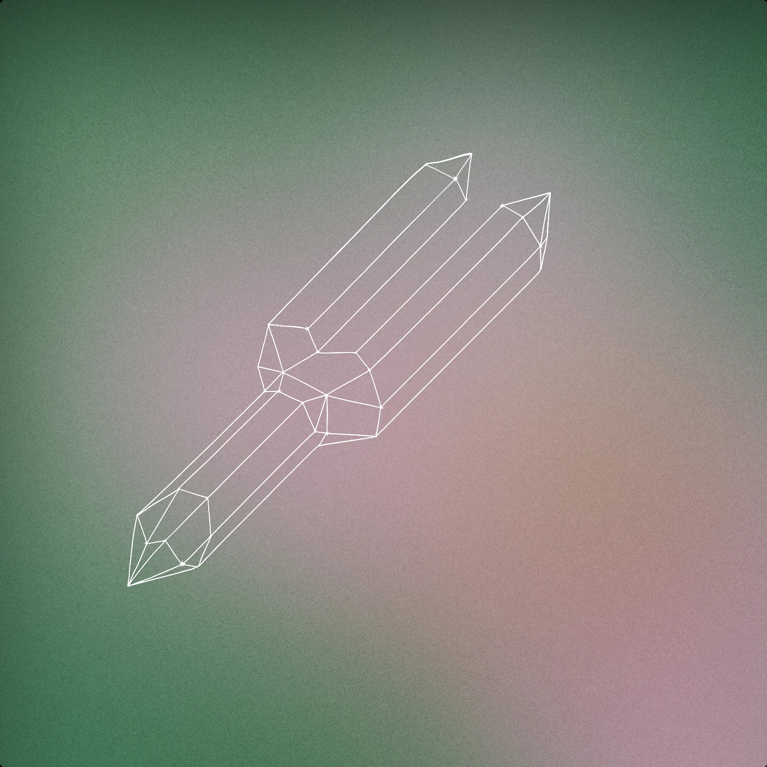 Cover of Faceted crystal tuning fork with sharp angular edges for Crystal sound effects