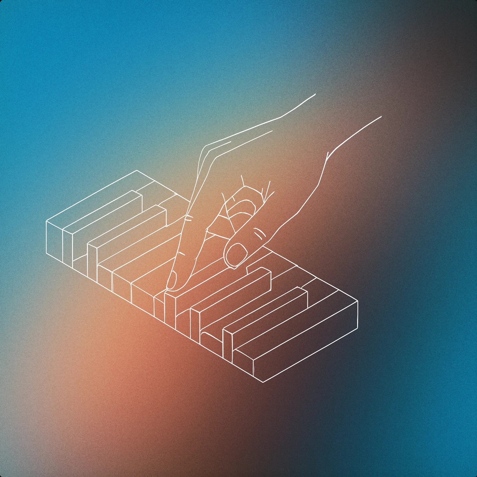 Cover of A stylized hand pressing down on a large, simplified piano key for Brake sound effects