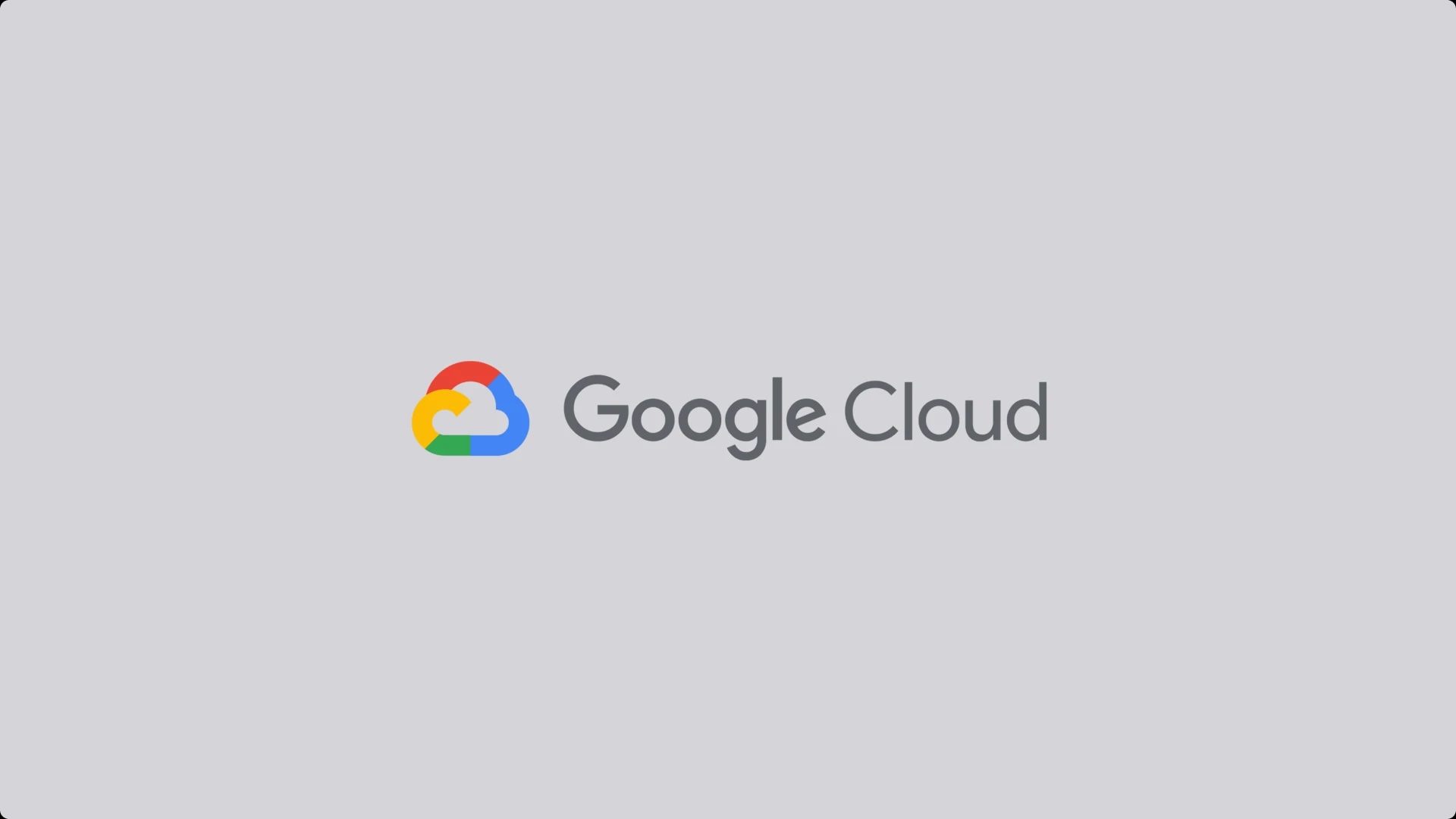 Google Cloud logo on a light gray background.