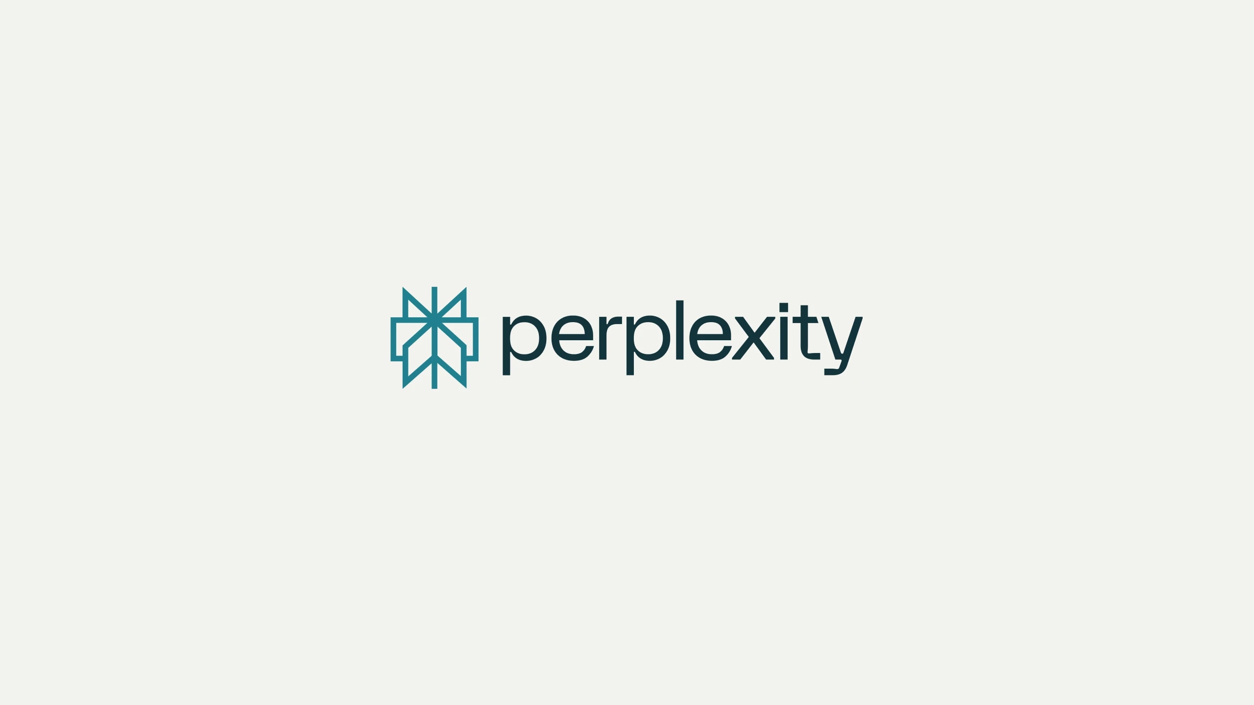 Perplexity logo with a geometric icon and the word "perplexity" on a light background.