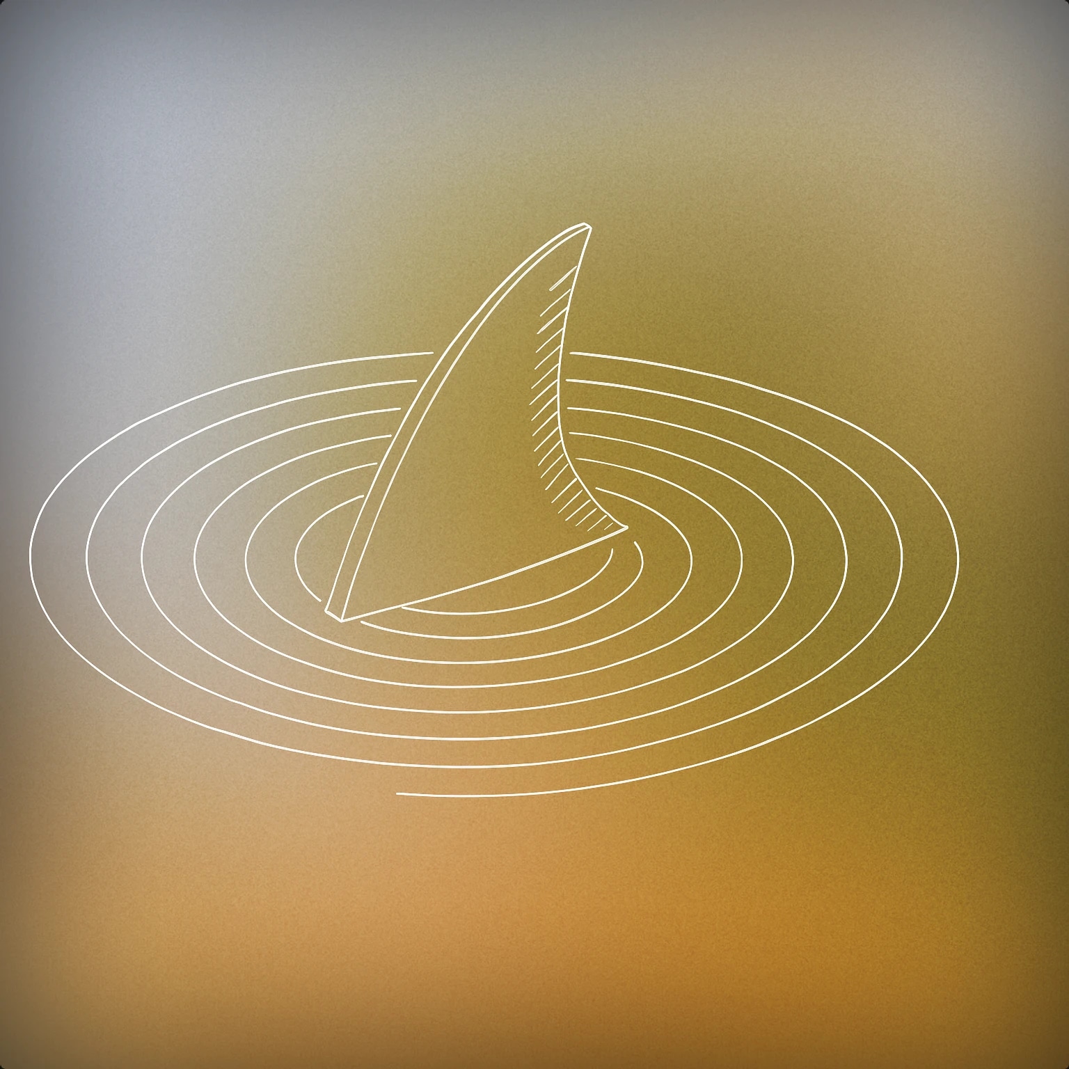 Cover of A stylized shark fin breaking the surface of water, with subtle concentric ripples emanating outward to suggest sound waves for Shark sound effects
