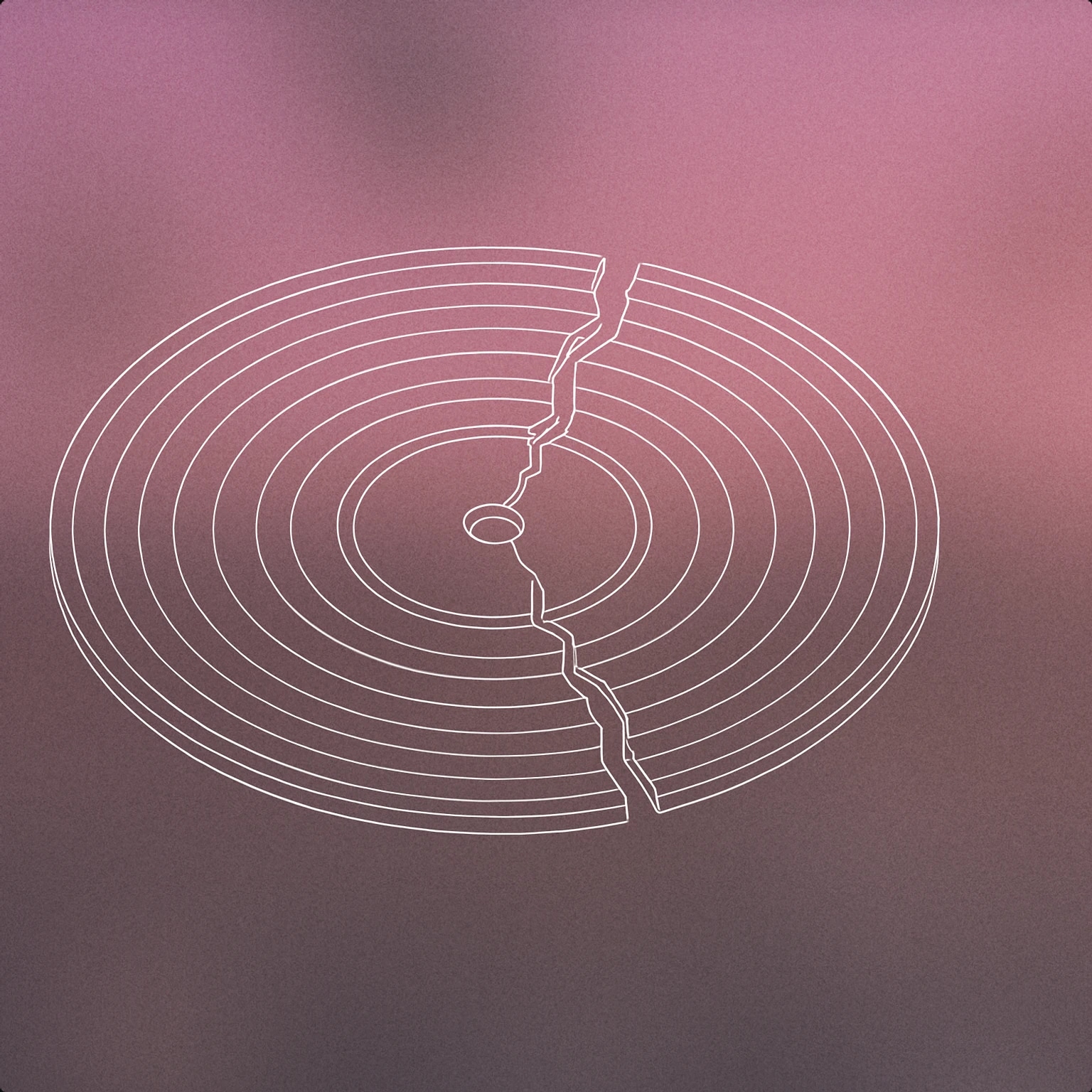 Cover of cracked vinyl record with a visible jagged break for Error sound effects