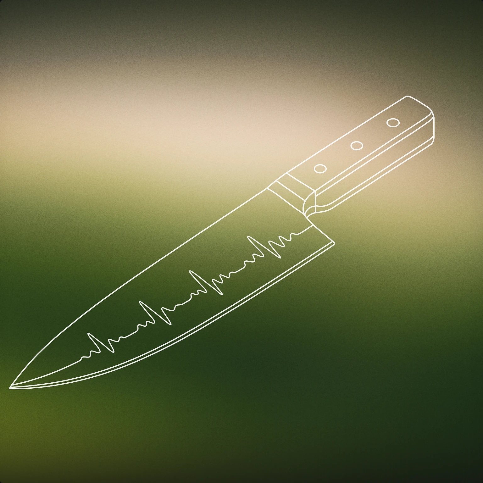 Cover of A stylized chef's knife with a waveform etched along the blade's edge for Knife sound effects