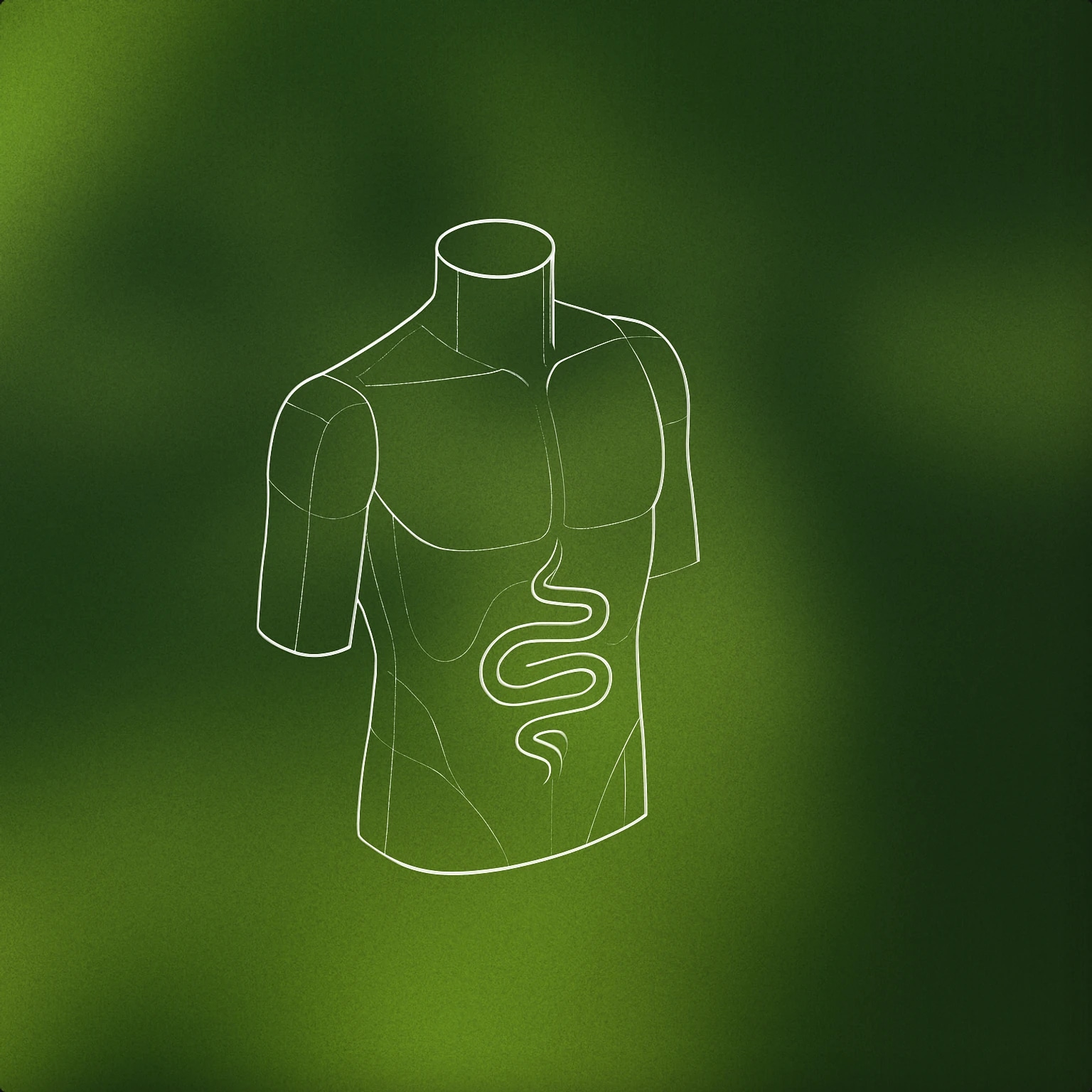 Cover of a stylized, simplified human torso with a visible spiral or wavy line at the stomach area to indicate rumbling for Tummy Rumbling sound effects