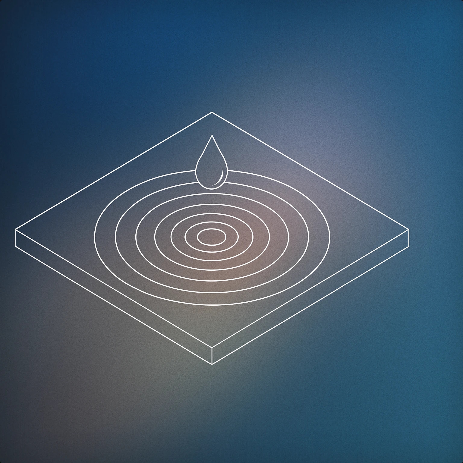 Cover of A single droplet creating ripples on the surface of a stylized water pool, with subtle concentric waves emanating outward for Splash sound effects