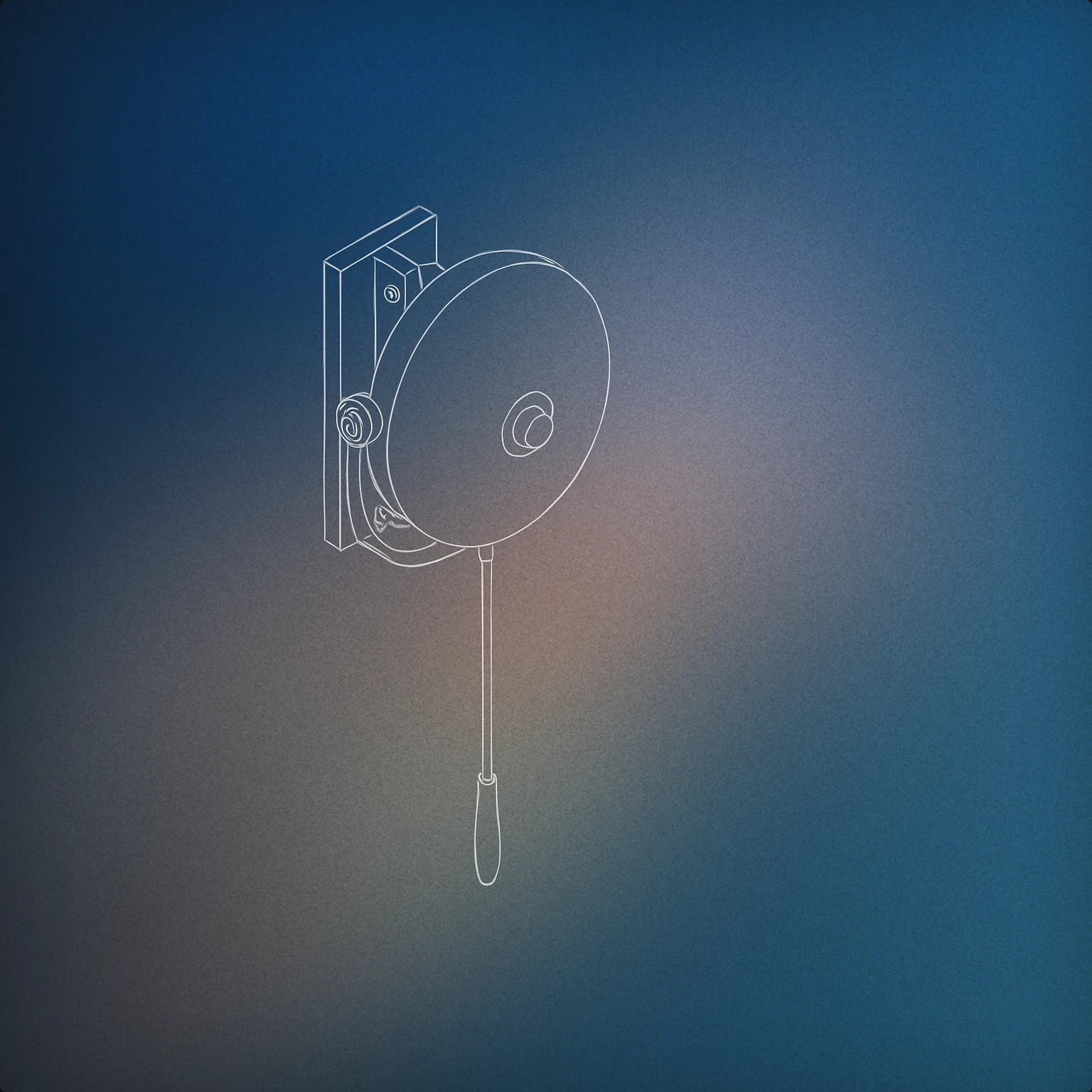 Cover of classic school bell mounted on a wall with a simple pull cord hanging down for Class Bell sound effects