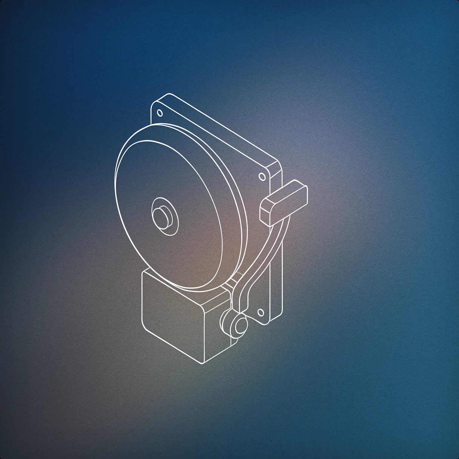 Cover of wall-mounted fire alarm bell with a small hammer poised to strike it for Fire Drill sound effects