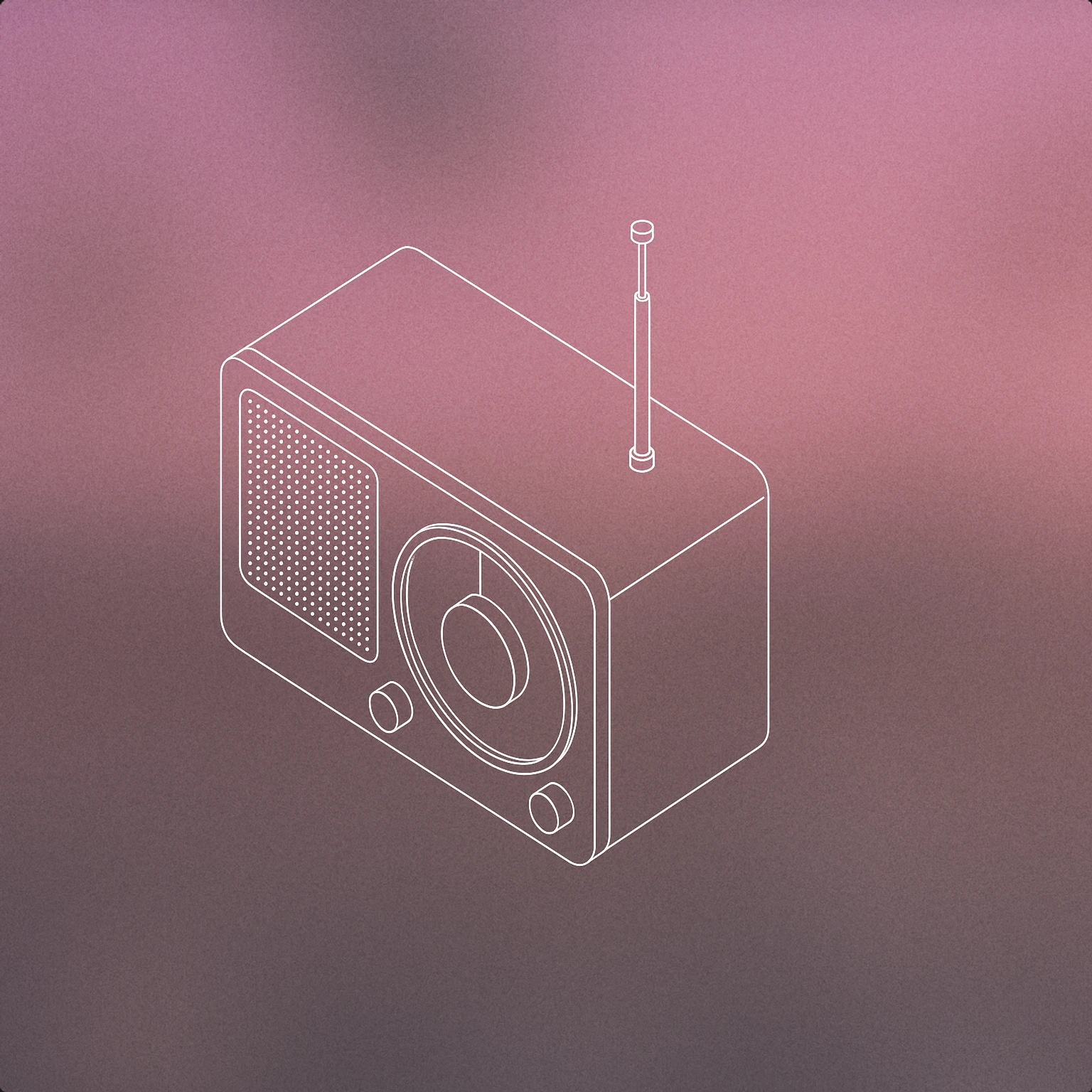 Cover of compact tabletop radio with a single large dial and a minimal antenna for Appliance sound effects