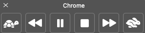 Screenshot of media control buttons in Chrome browser.