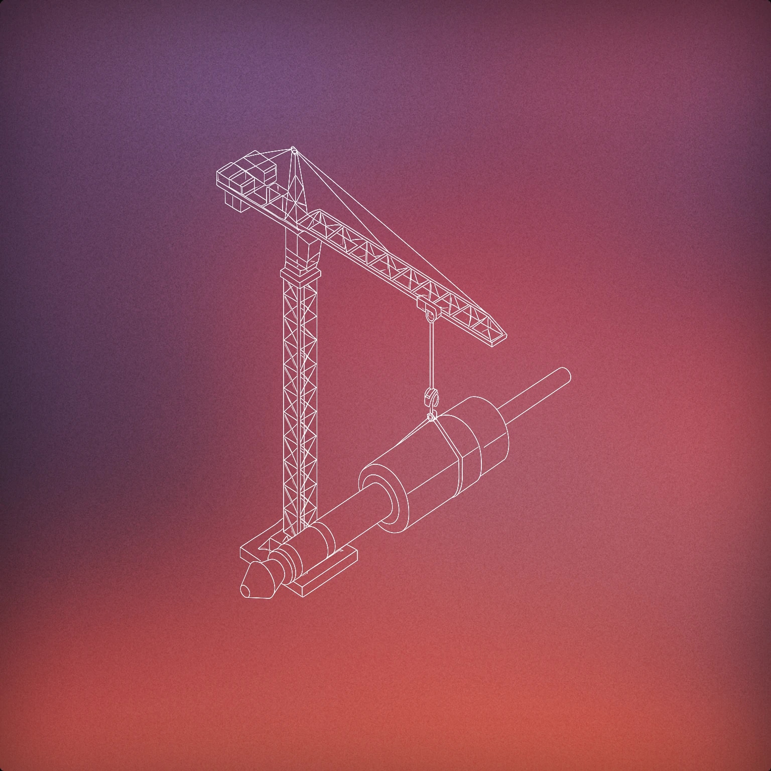 Cover of crane lifting a large stylized audio jack for Construction sound effects