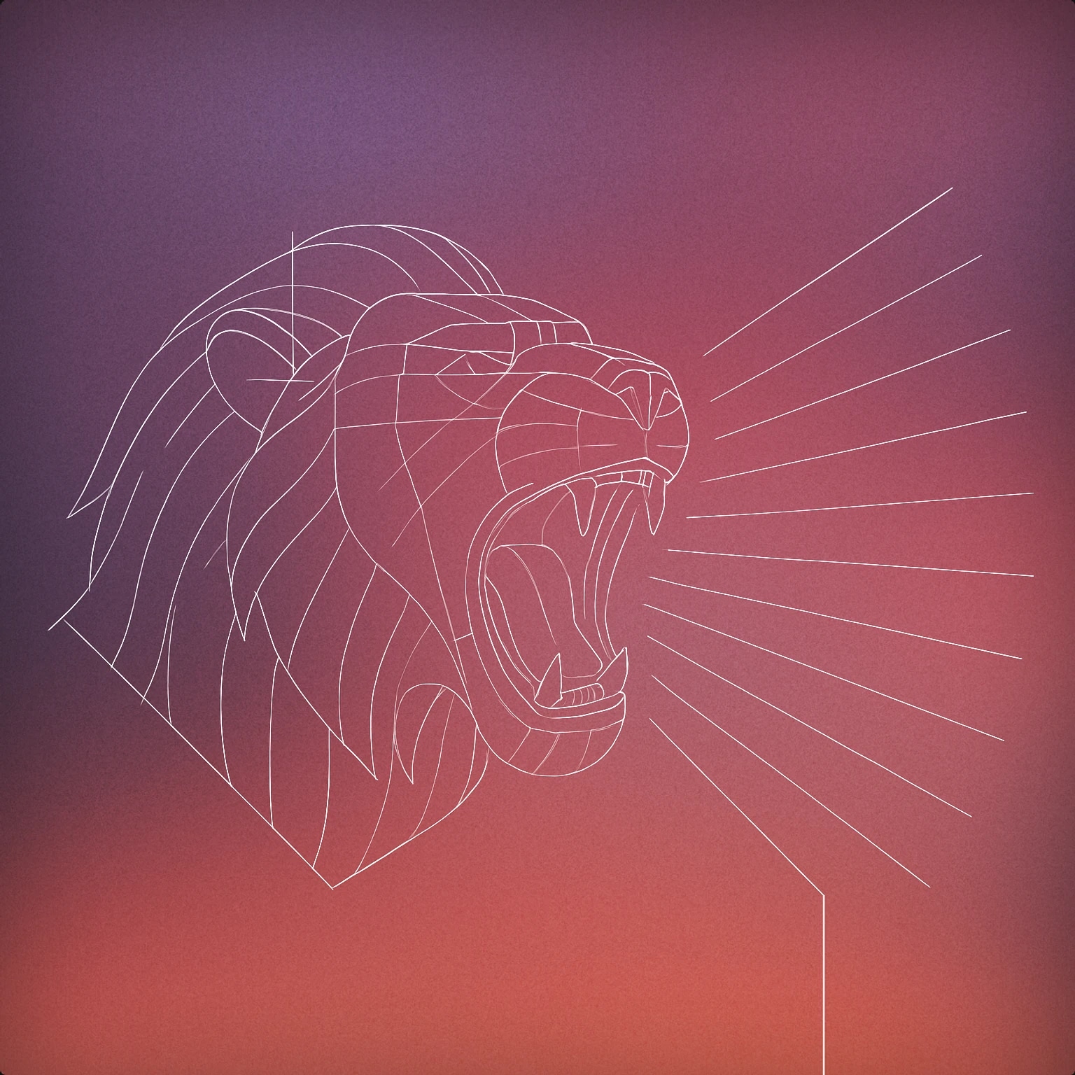 Cover of A stylized lion's head with an open mouth, emitting bold, radiating lines from the mouth to symbolize a powerful roar for Lion Roar sound effects