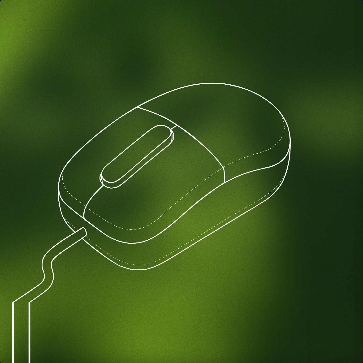 Cover of a computer mouse with a single raised button for Click sound effects