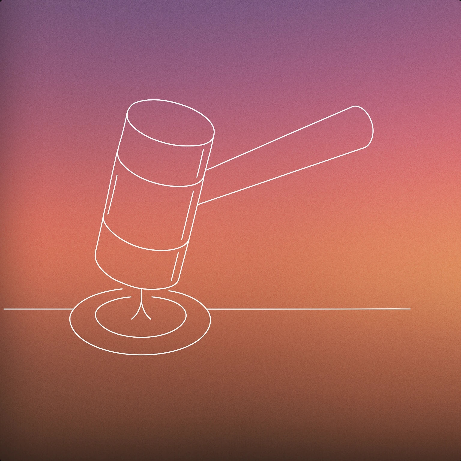 Cover of a large, stylized rubber mallet striking a flat surface, with a single, bold ripple emanating from the impact point for Boowomp sound effects