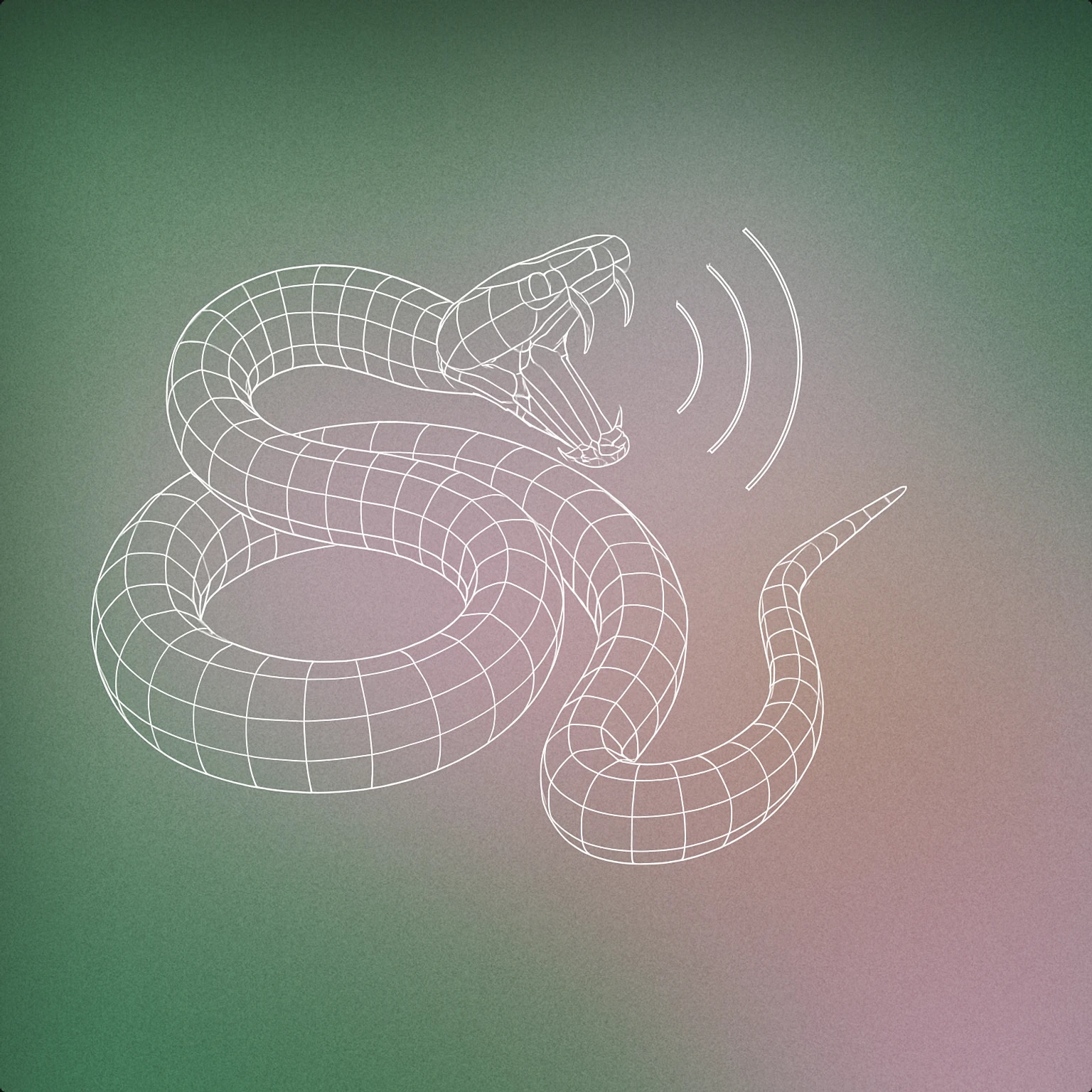 Cover of A coiled snake with its mouth open, emitting stylized sound waves from its mouth for Snake sound effects