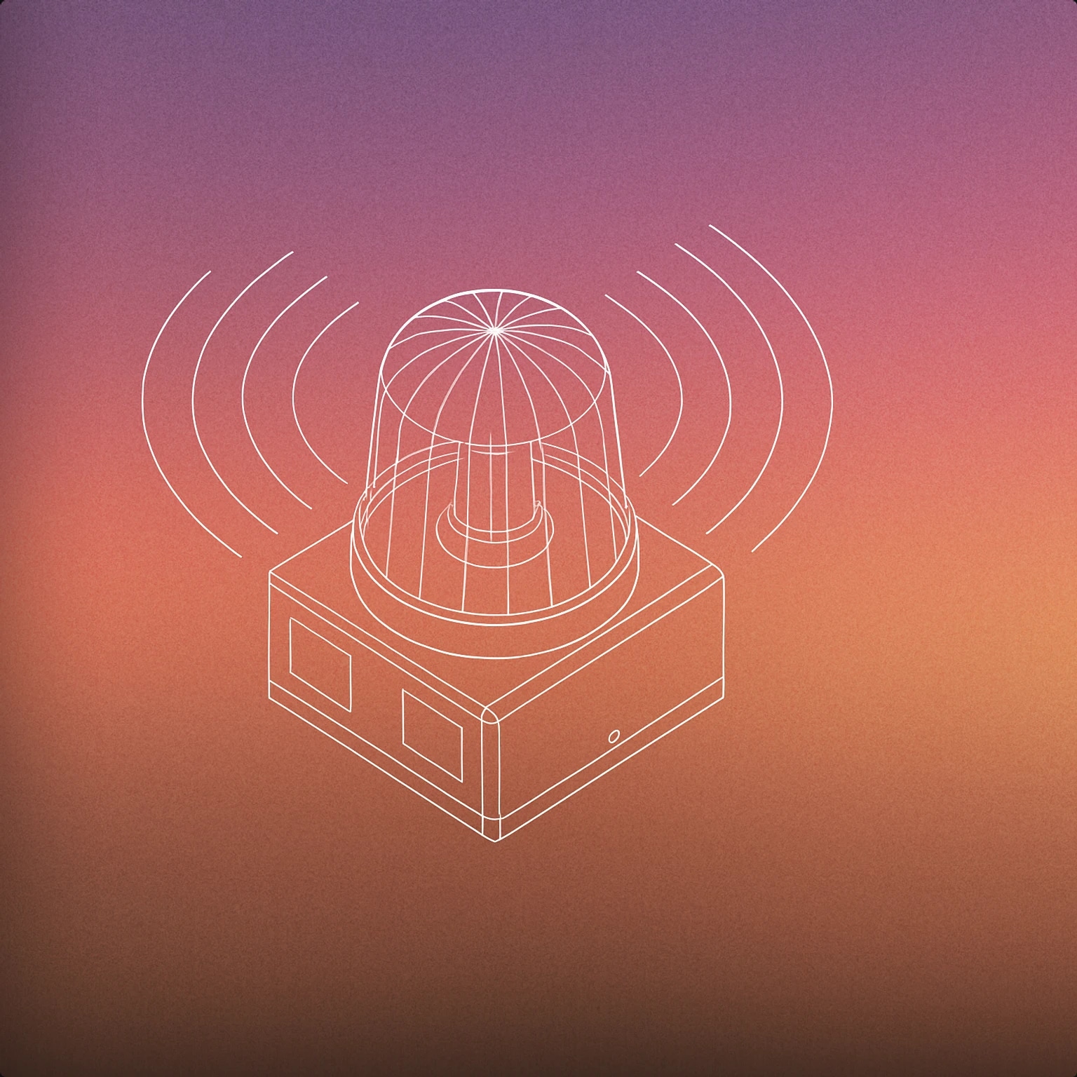 Cover of emergency alarm siren with a soundwave emanating from it for Emergency sound effects