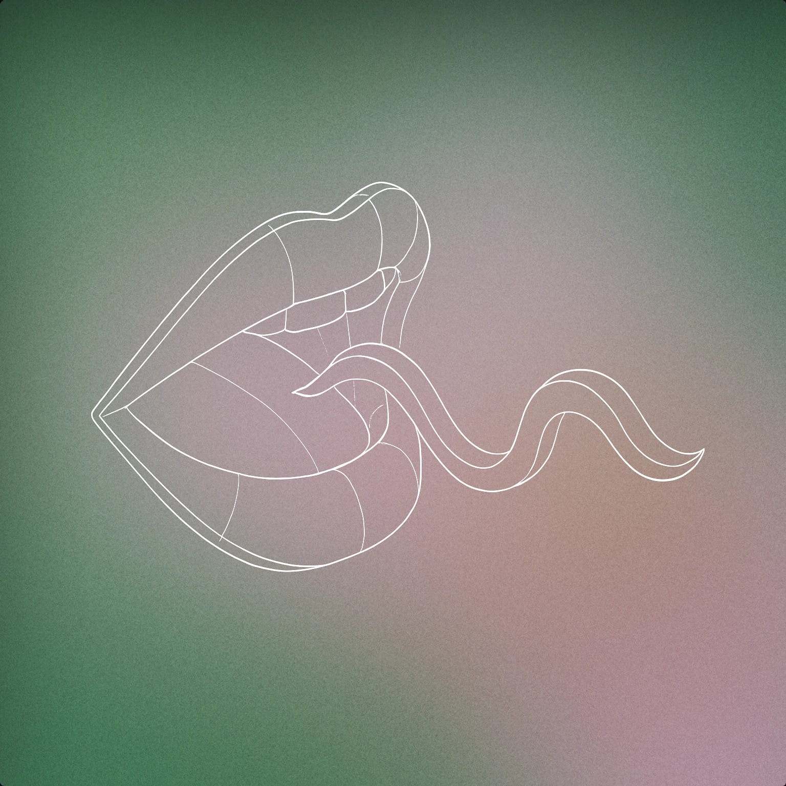 Cover of a stylized, slightly open mouth with a wavy line emerging from it for Whine sound effects