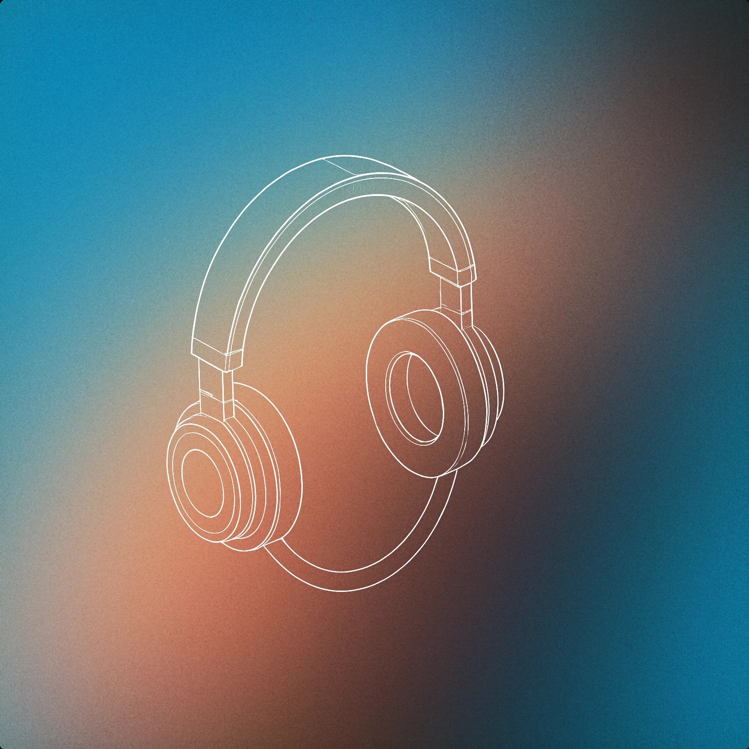 Cover of headphones with a smile resembling the headband curve for Good sound effects