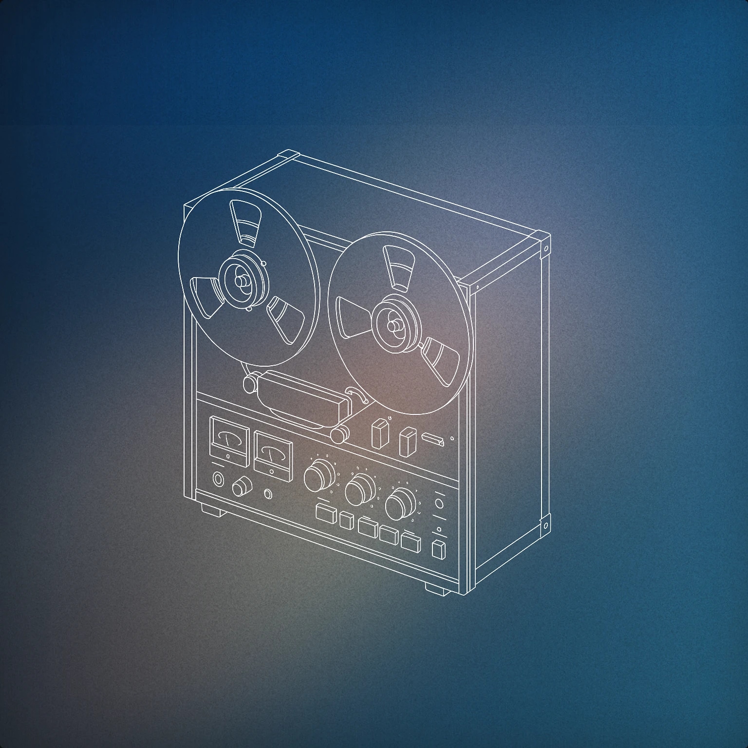 Cover of reel-to-reel tape recorder for Machine sound effects